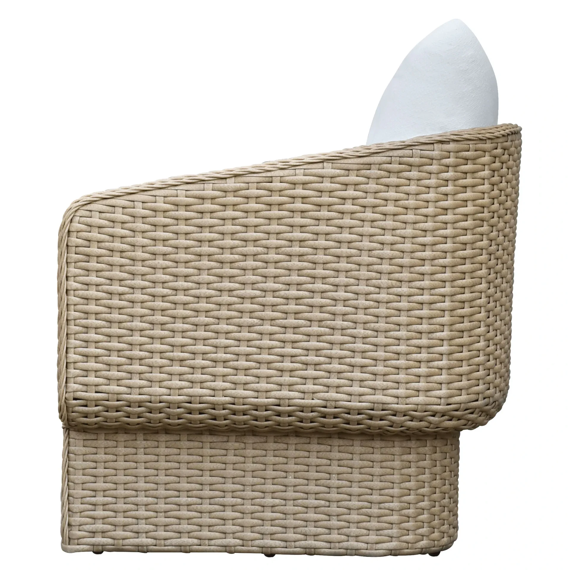 Giuseppe Rattan Weaving Chair in Natural / White