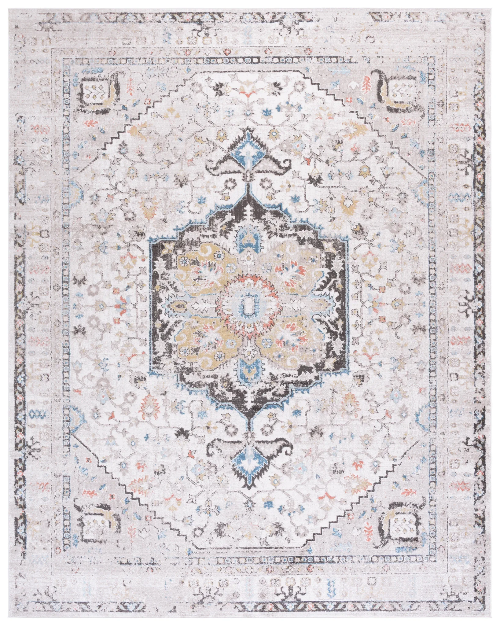 Cornelia Medallion Rug in Ivory