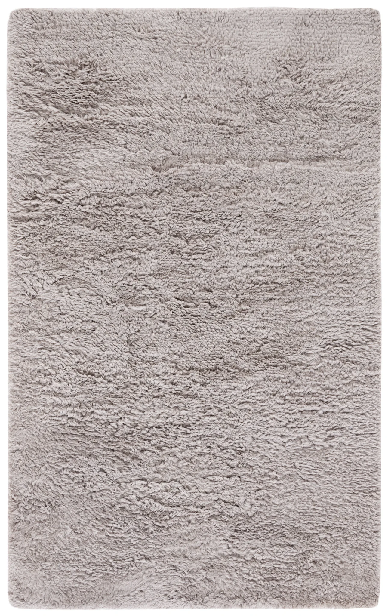 Casablanca Ribbed Solid Hand-Woven Wool Rug in Gray