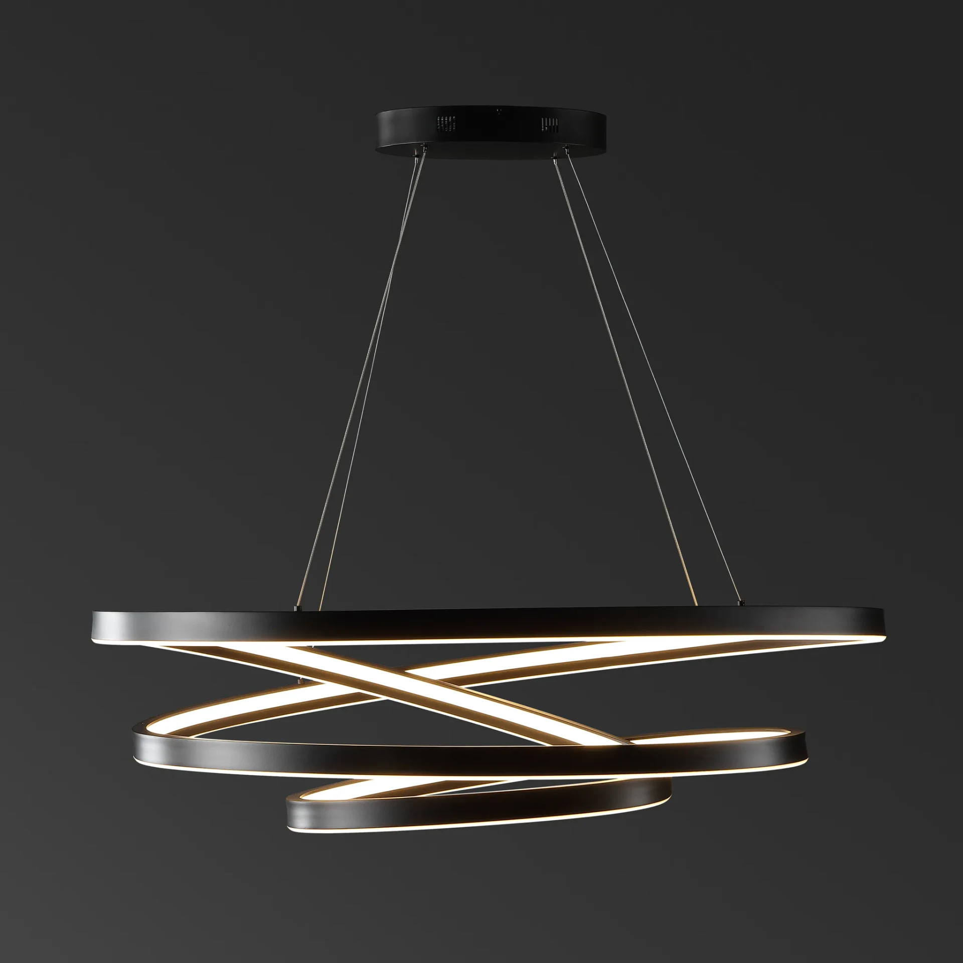 Brianne Infinity Chandelier in Black
