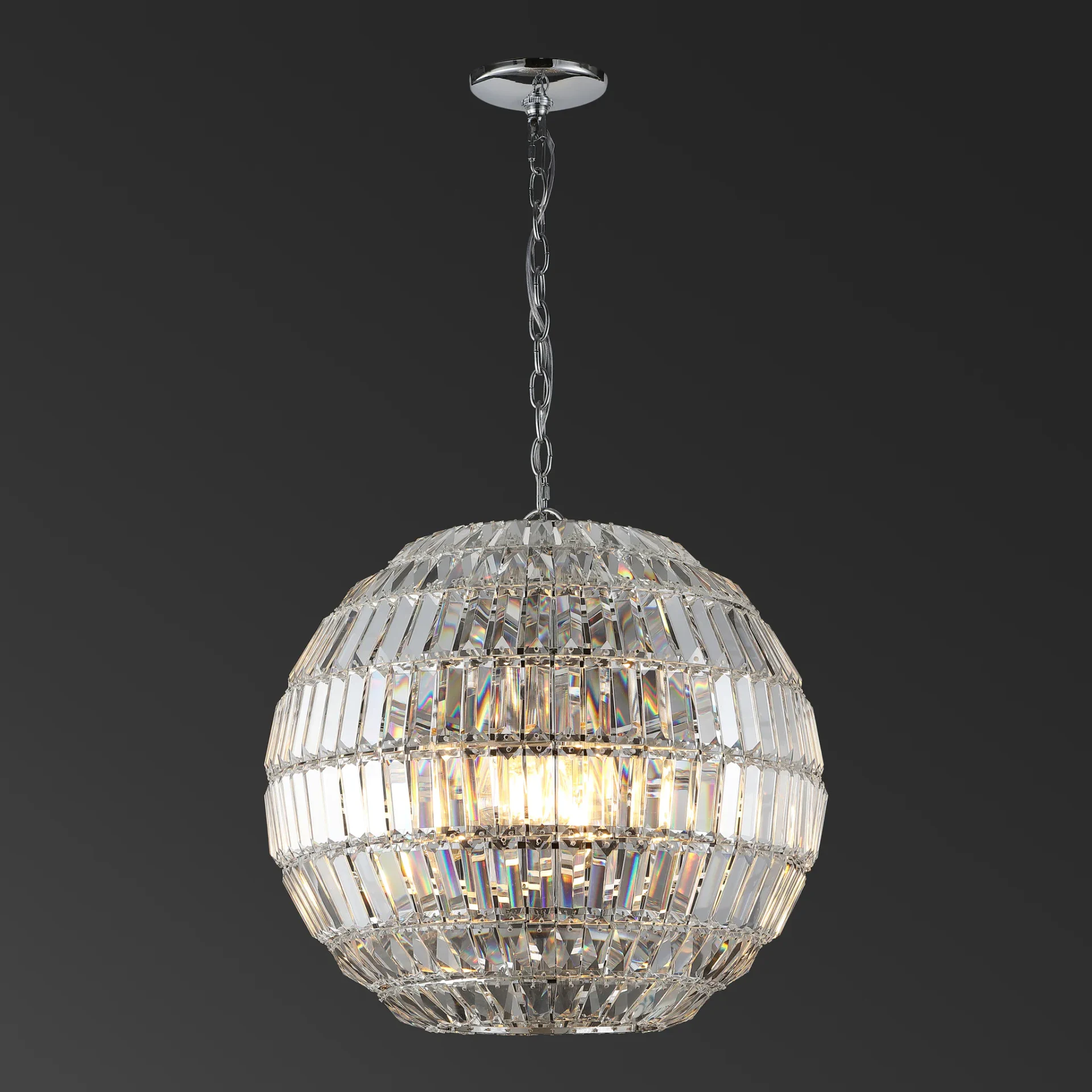 Demarco Small Crystal Chandelier in Chrome