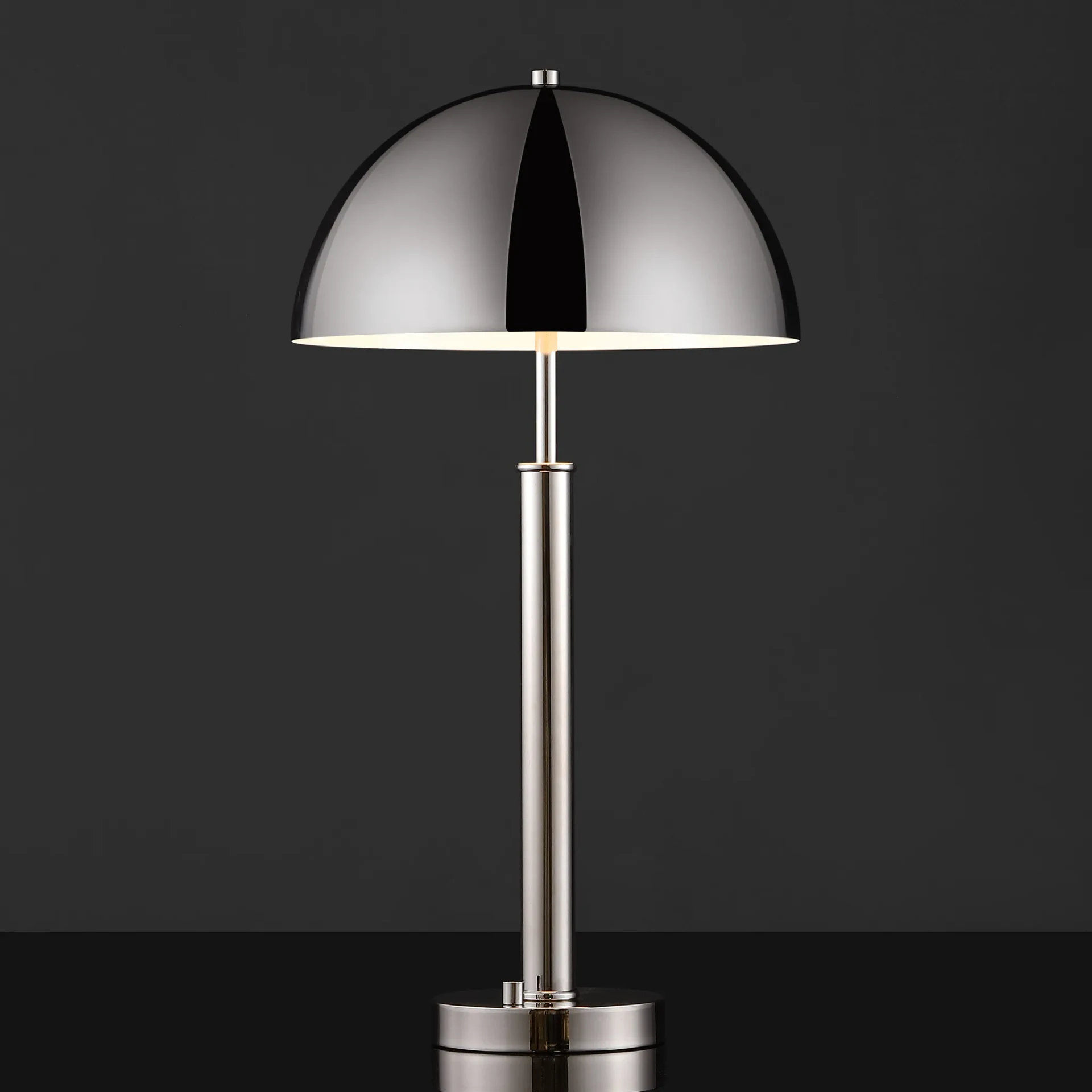 Harvey Metal Dome Table Lamp in Nickel