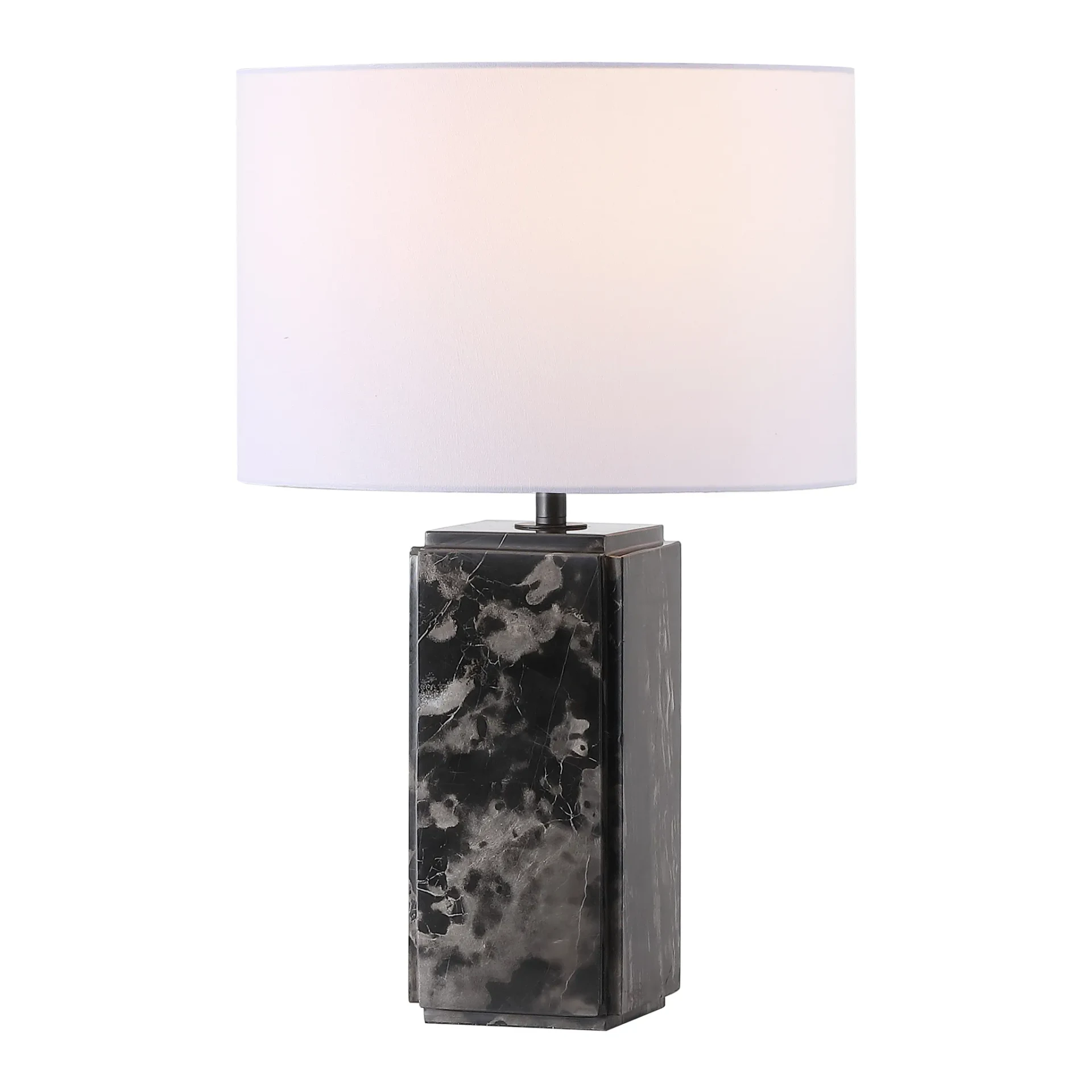 Zahra Marble Tall Table Lamp in Black / White