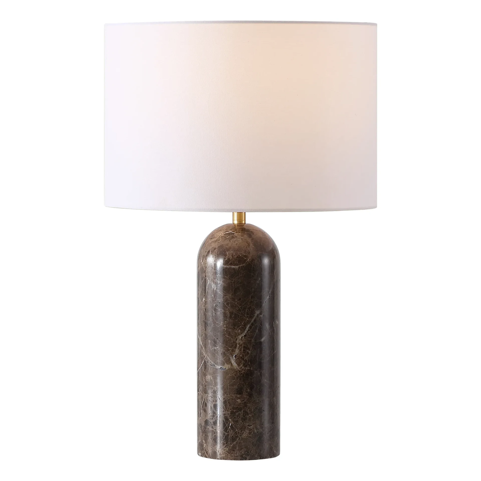 Kayabelle Marble Table Lamp in Dark Brown / White