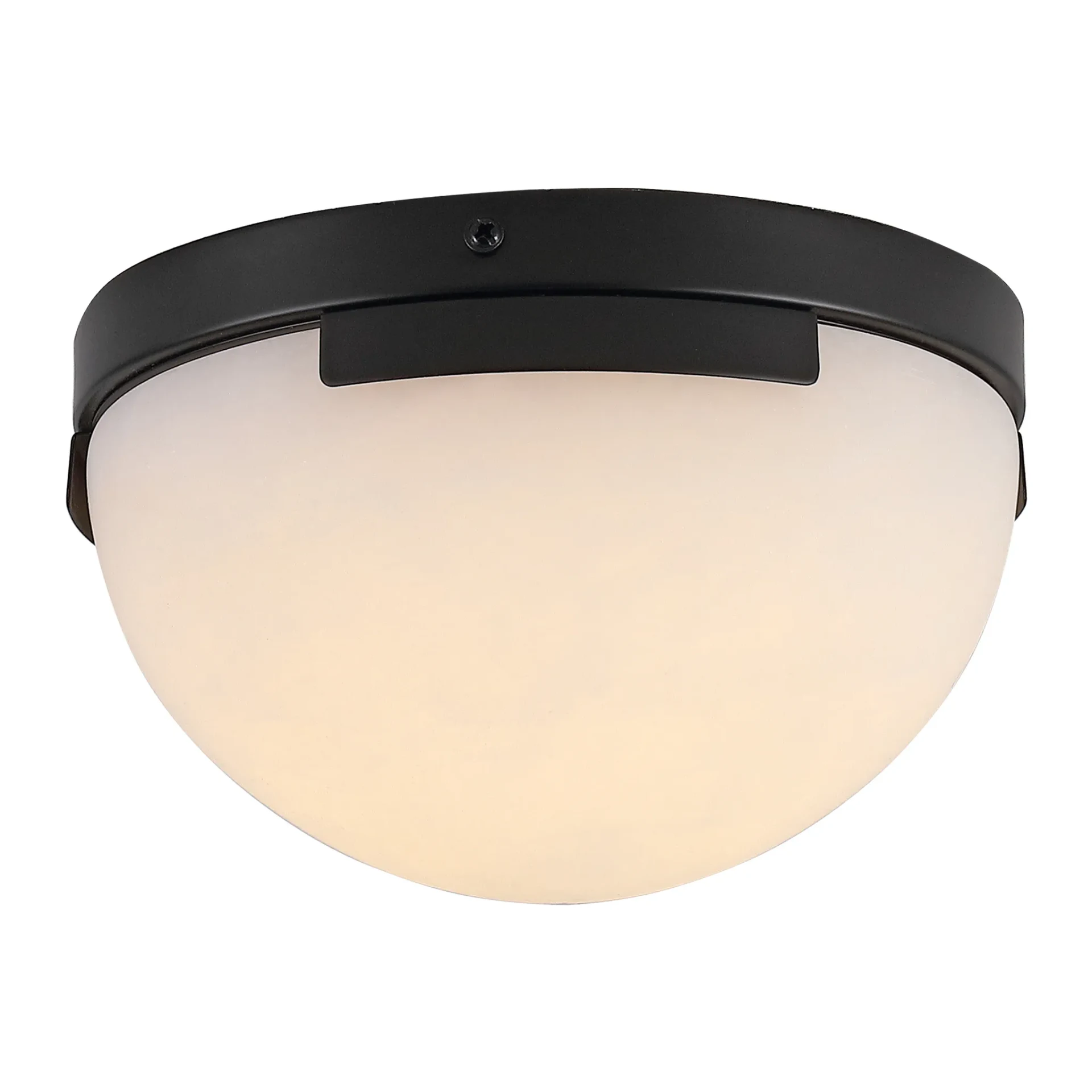 Eddie Alabaster Flush Mount in Black / Off-White