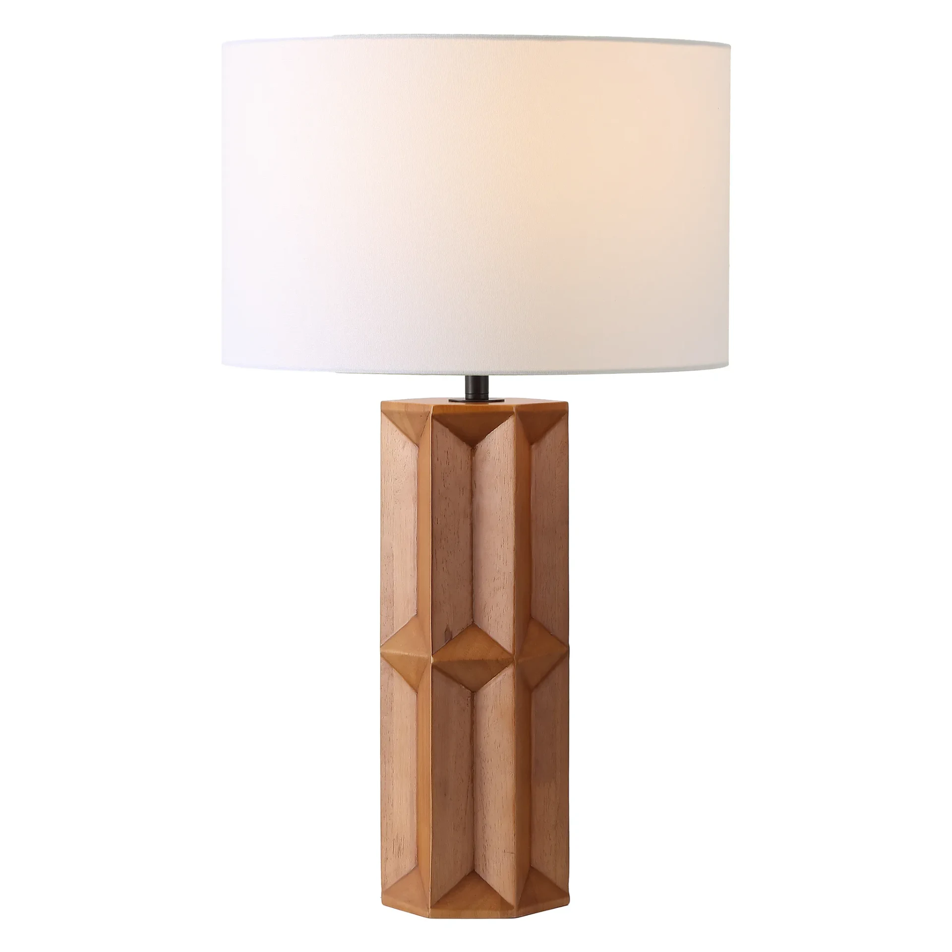Ferdinand Wood Table Lamp in Walnut / White