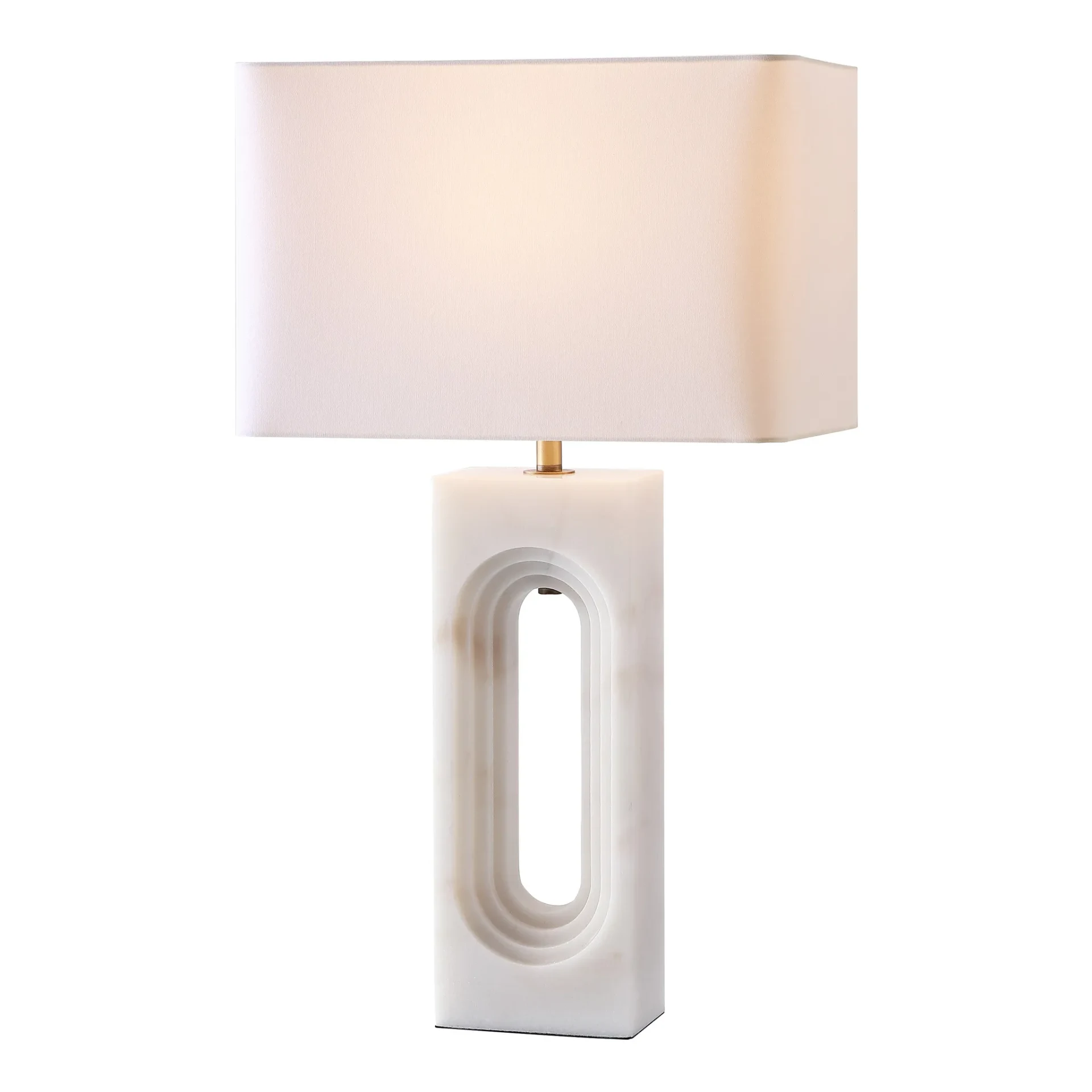 Floressa Marble Table Lamp in Brass / White