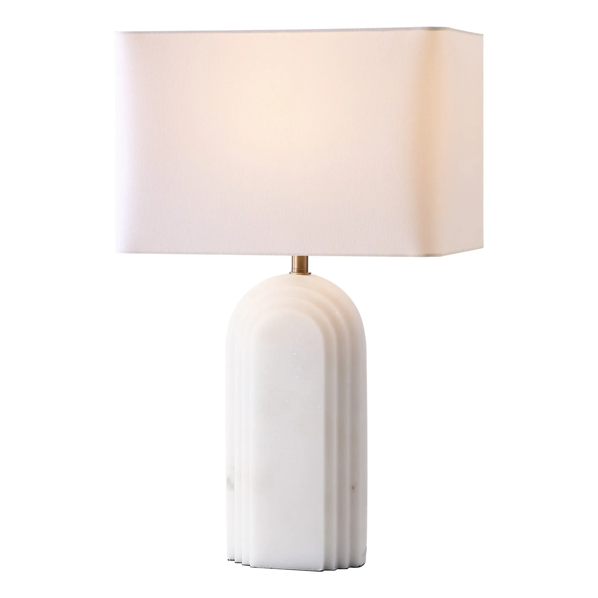 Vivianya Marble Table Lamp in Brass / White