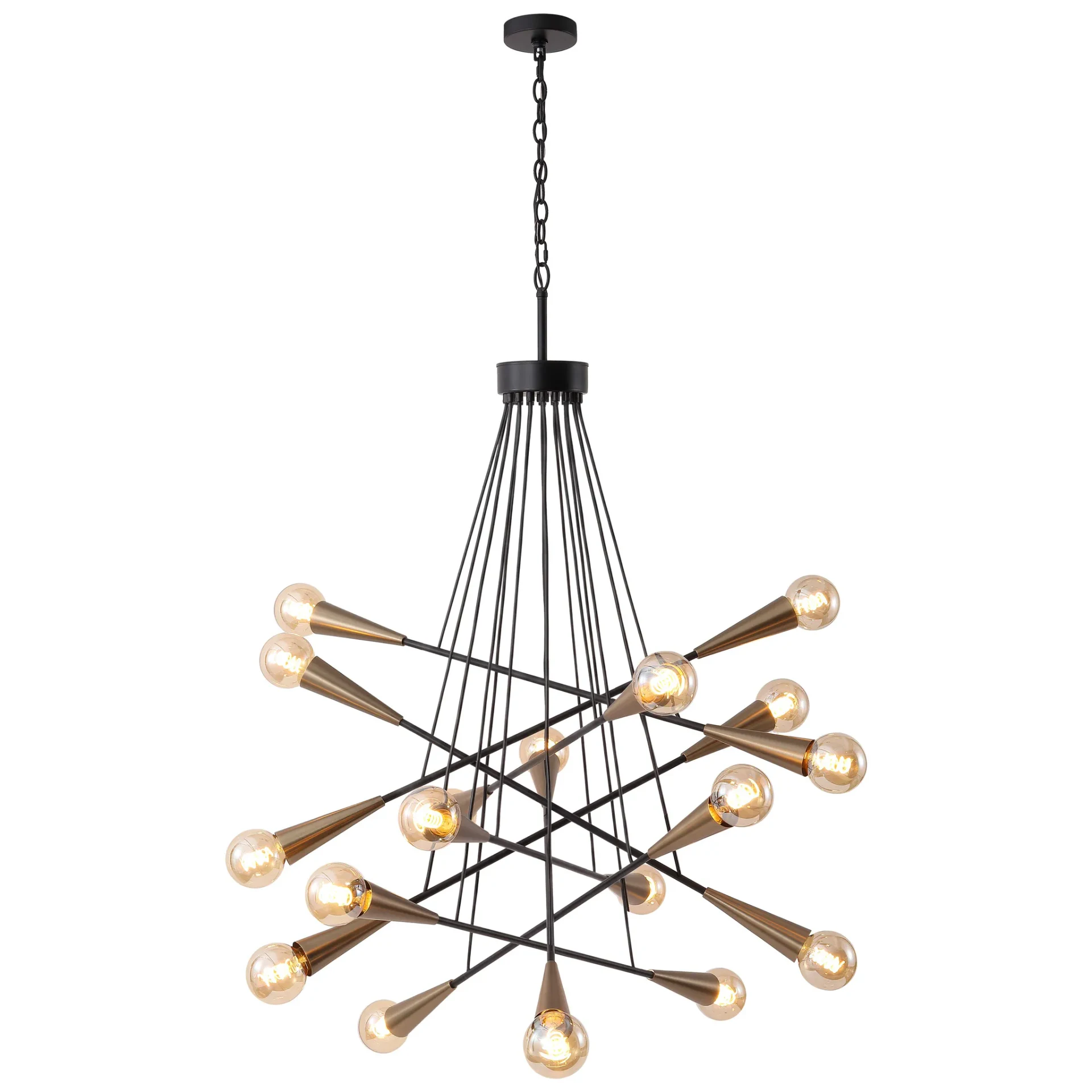 Philip Chandelier in Brass / Black