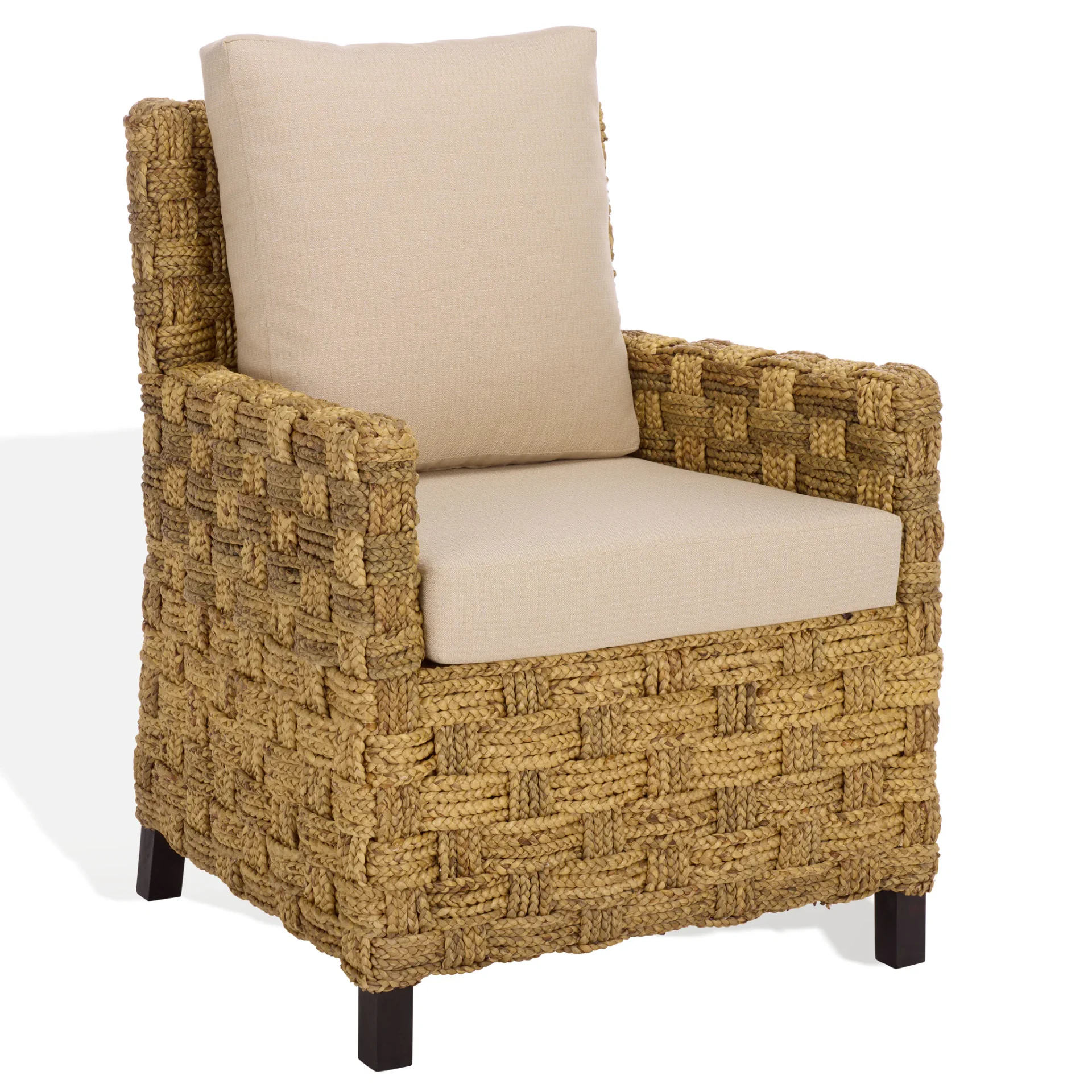 Gregory Tall Accent Chair in Natural / Beige