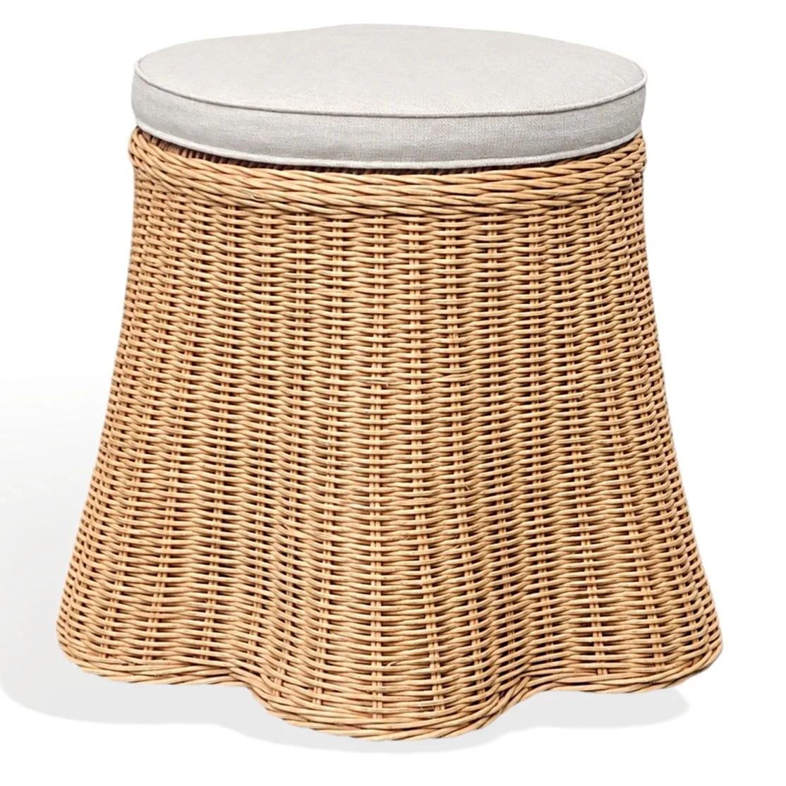 Bayley Rattan Stool in Natural / Beige