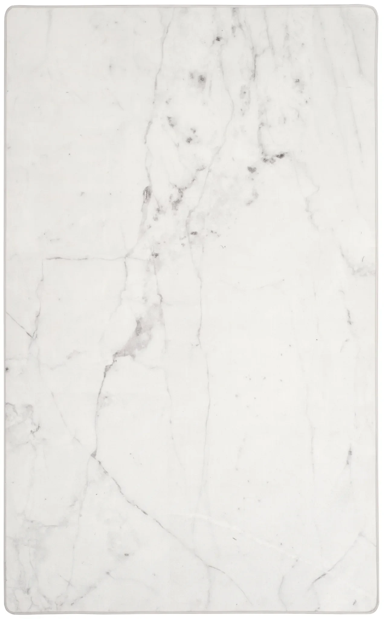 Daytona Marble Washable Rug in Ivory / Gray