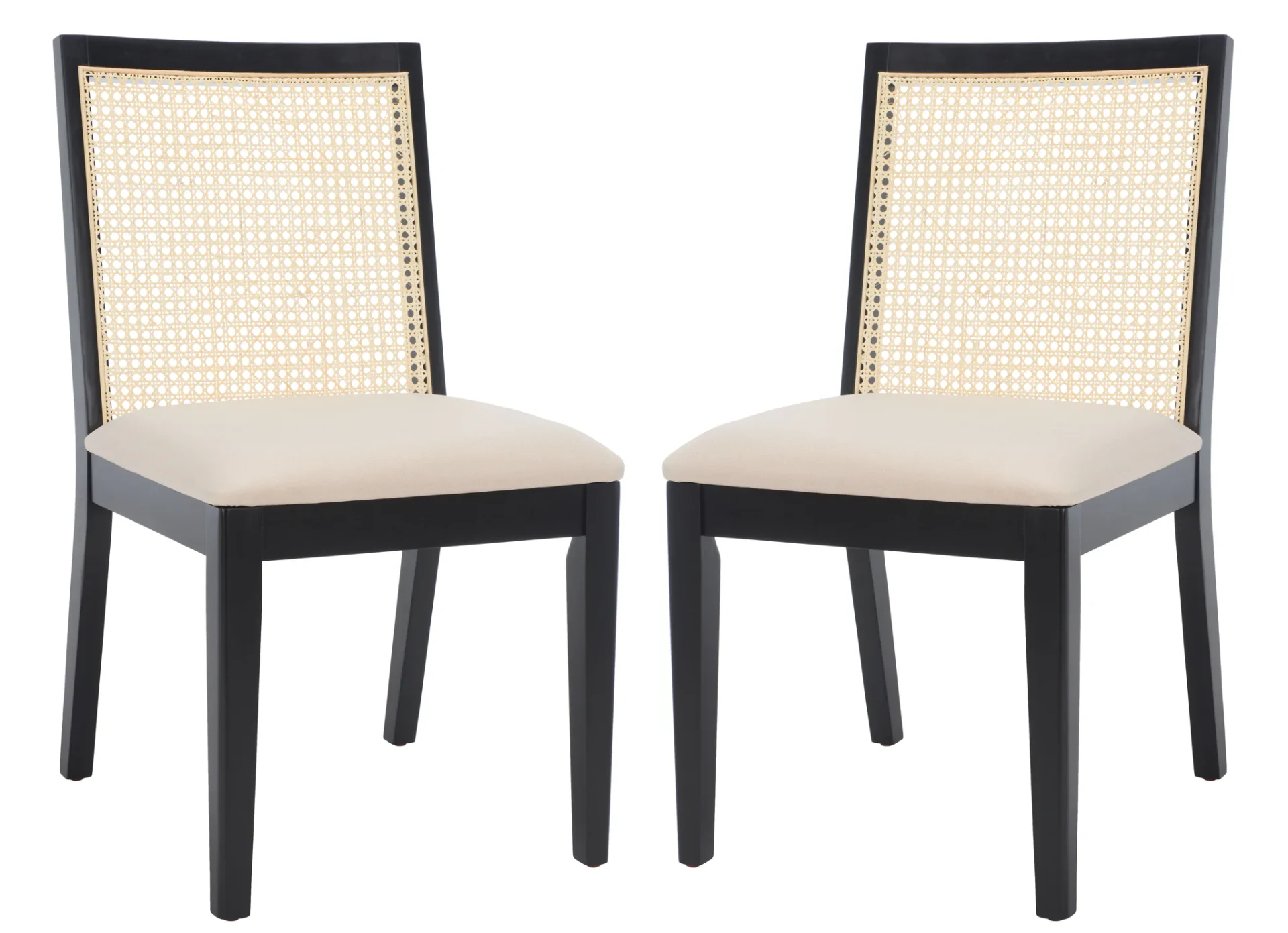 Levy Dining Chair (Set of 2) in Black / Natural