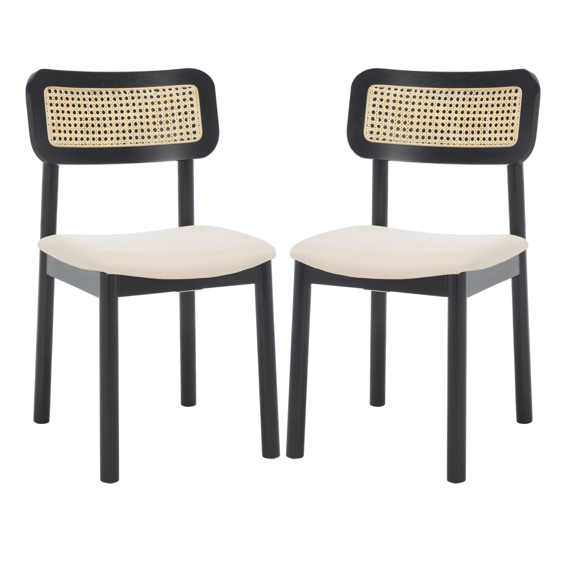 Egon Dining Chair (Set of 2) in Black / Natural
