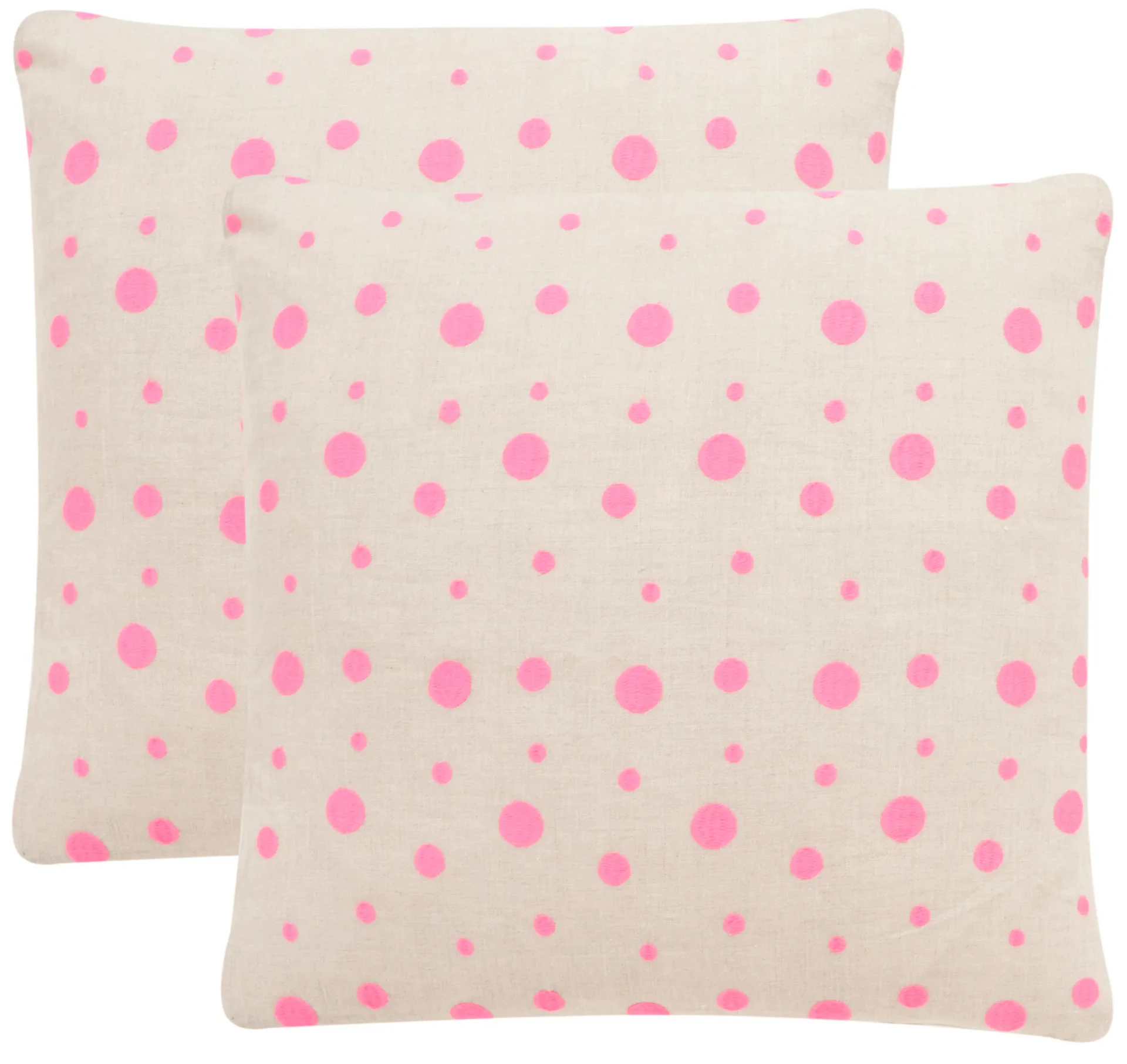 Candy Buttons Pillow (Set Of 2) in Pink