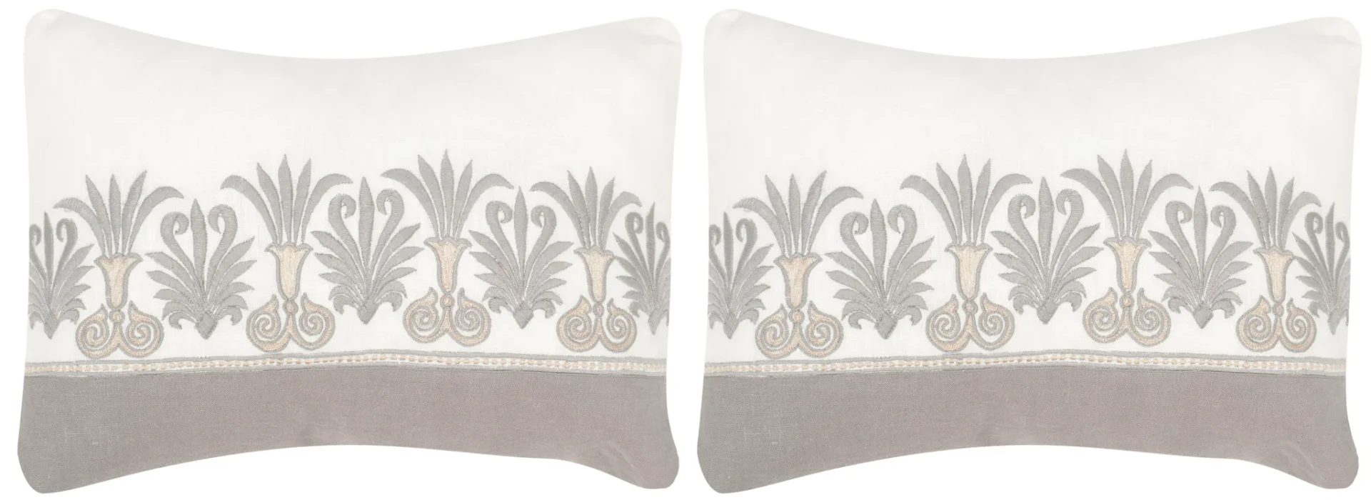 Royal Palm Pillow (Set of 2) in Sterling