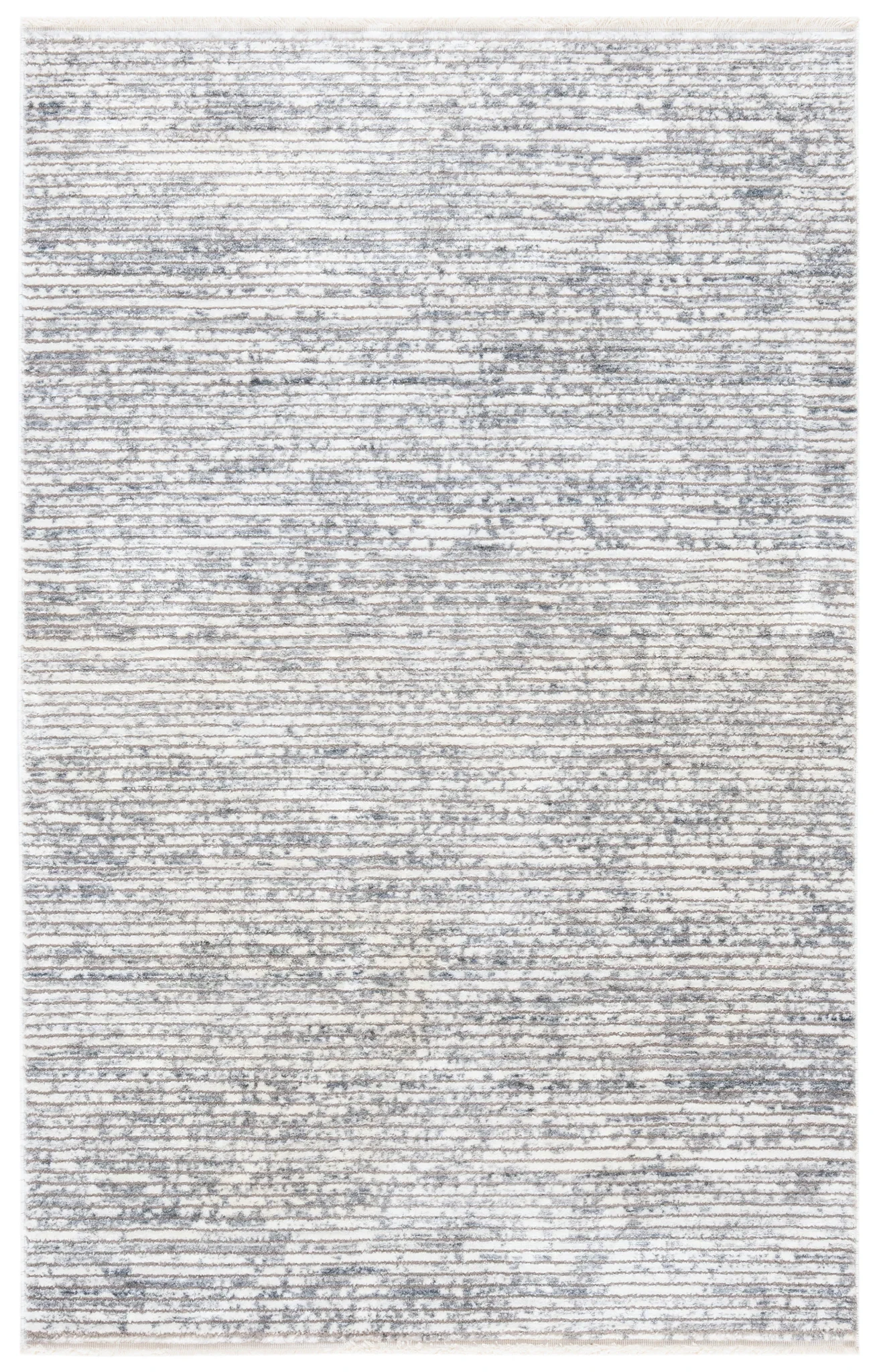 Dream Linear Stripe Rug in Ivory / Gray