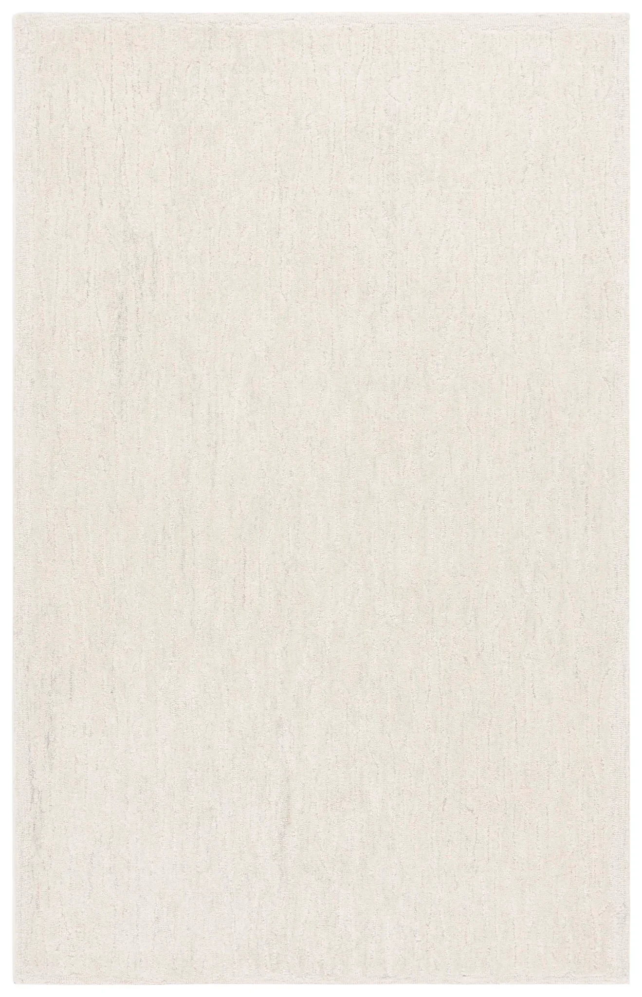 Ebony Linear Striated Hand-Tufted Wool Rug in Green / Ivory