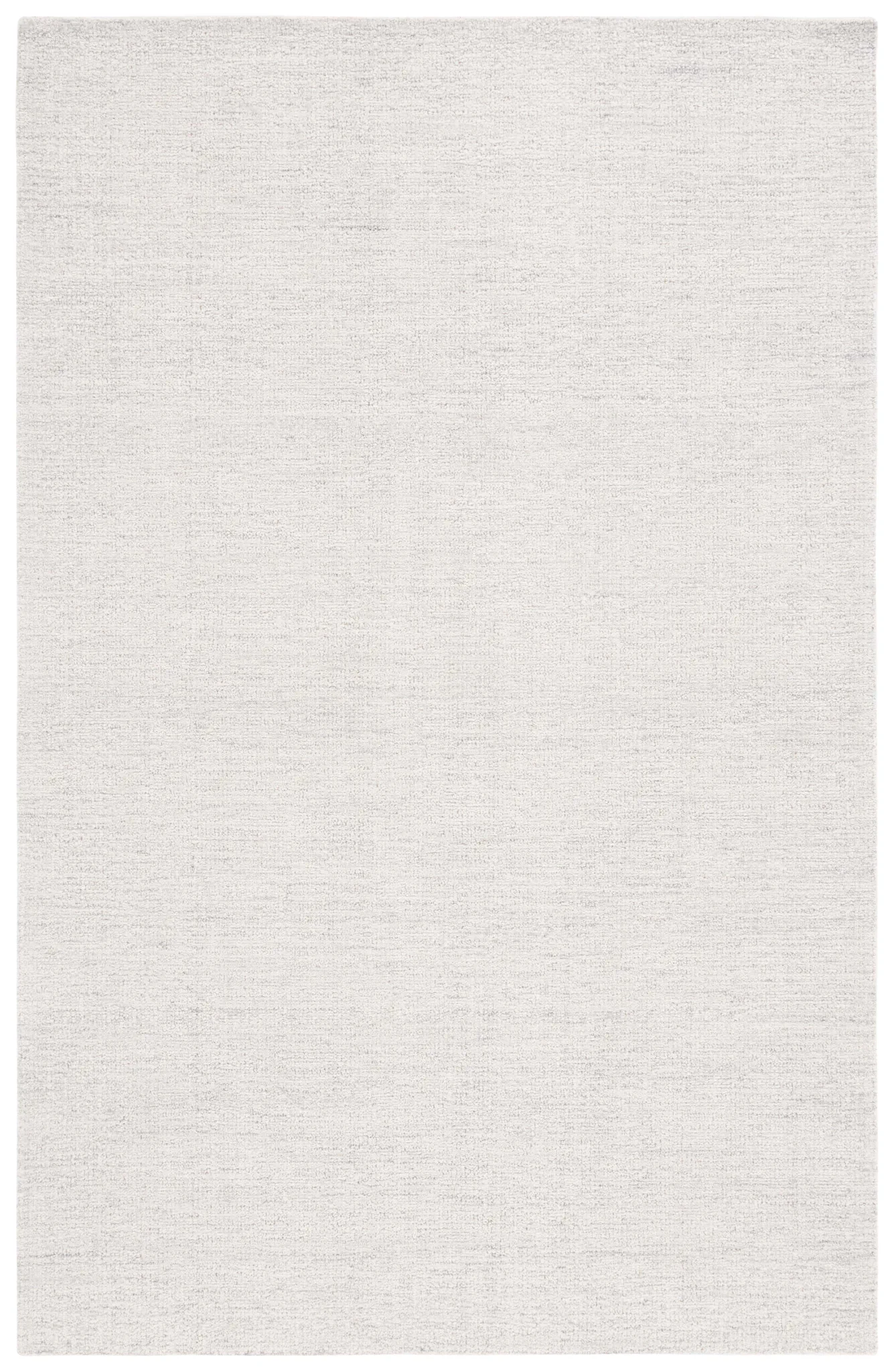 Ebony Solid Hand-Tufted Wool Rug in Light Gray / Ivory