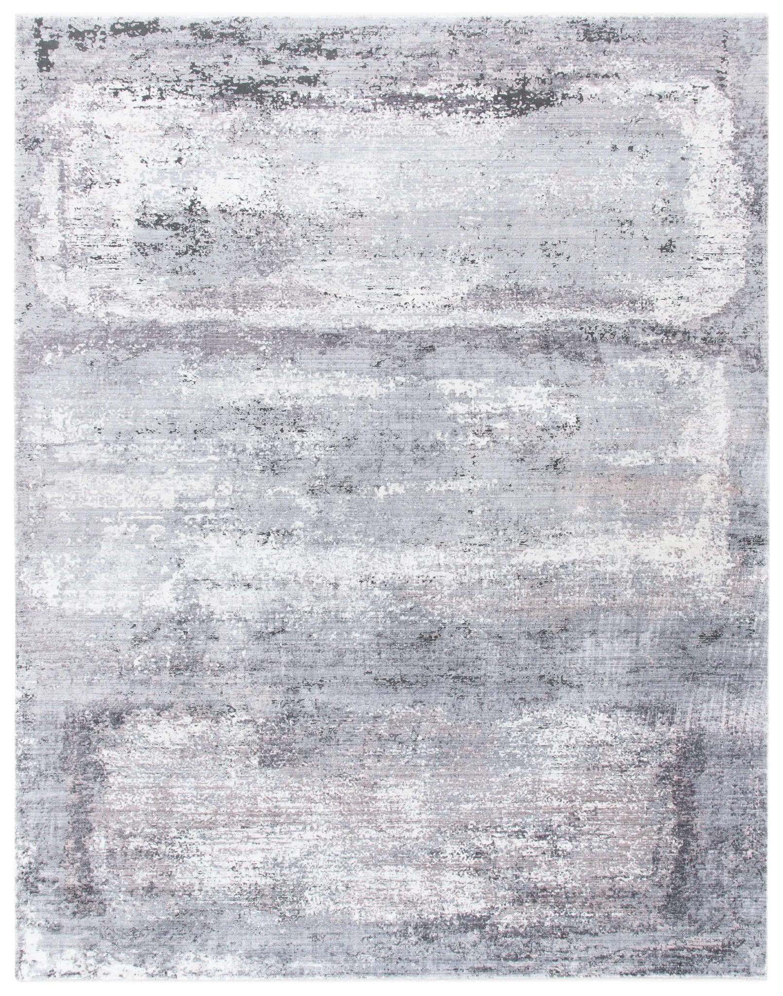 Eclipse Abstract Blocks Rug in Charcoal / Gray