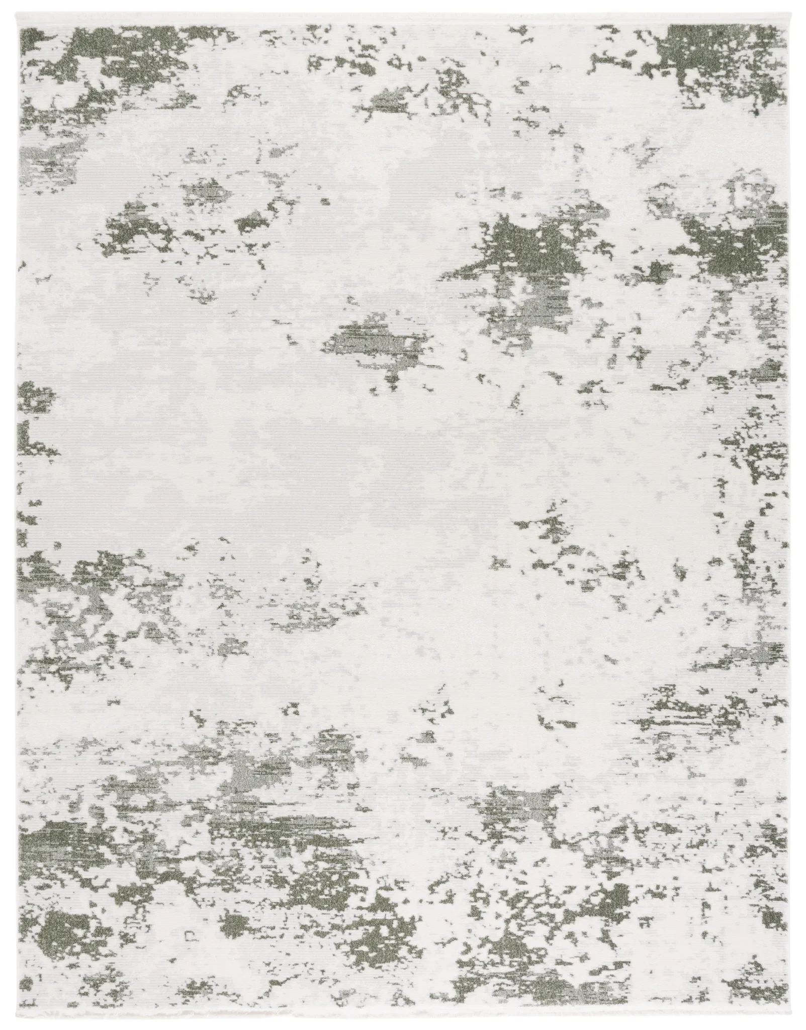 Emerald Abstract Rug in Green / Gray