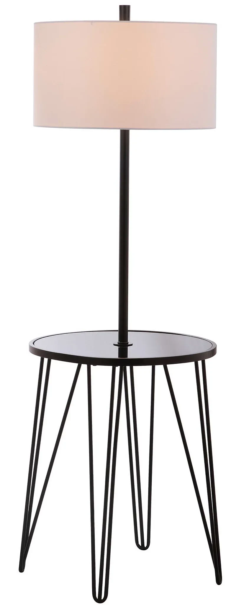 Ciro Floor Lamp Side Table in Black