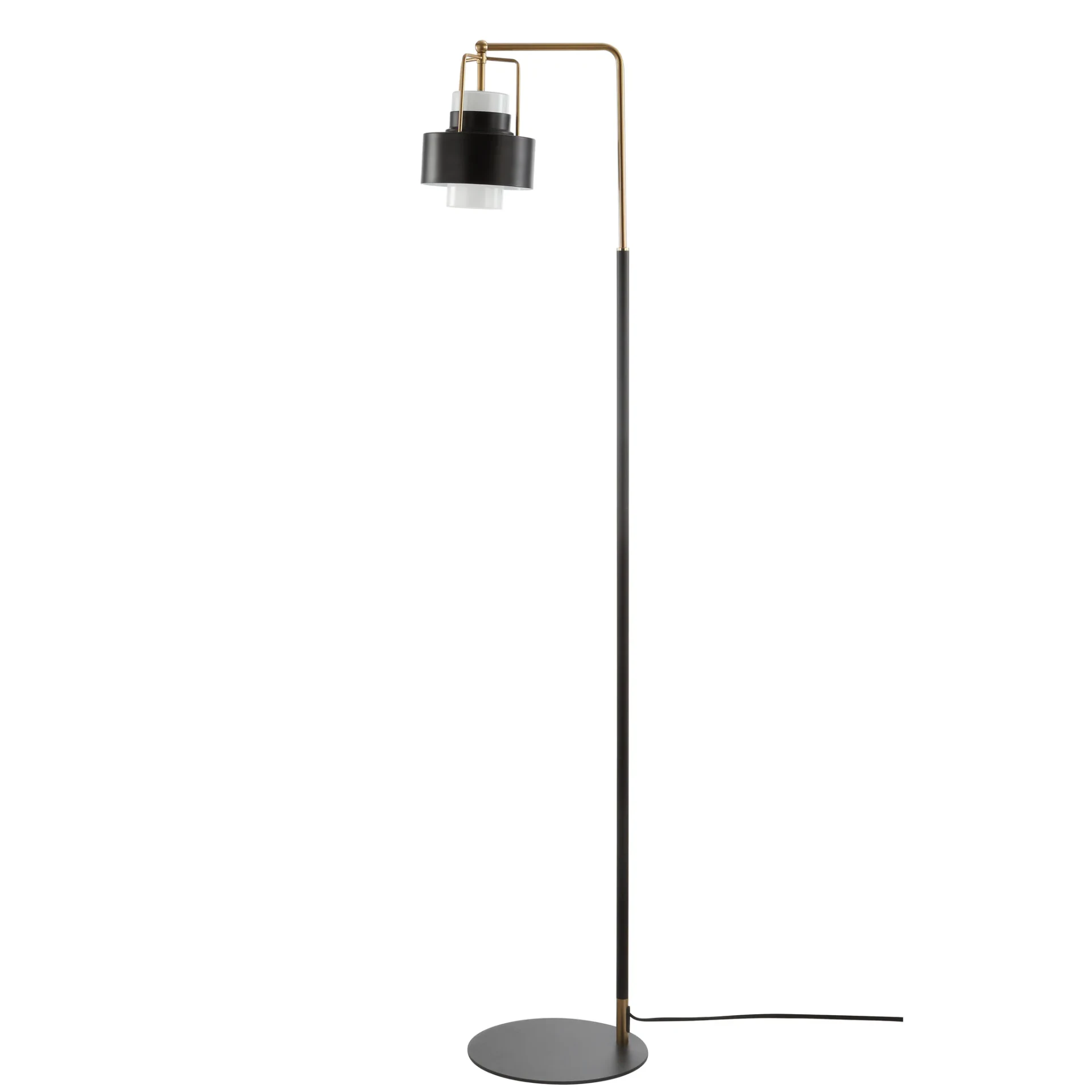 Brendon Floor Lamp in Black / Brass