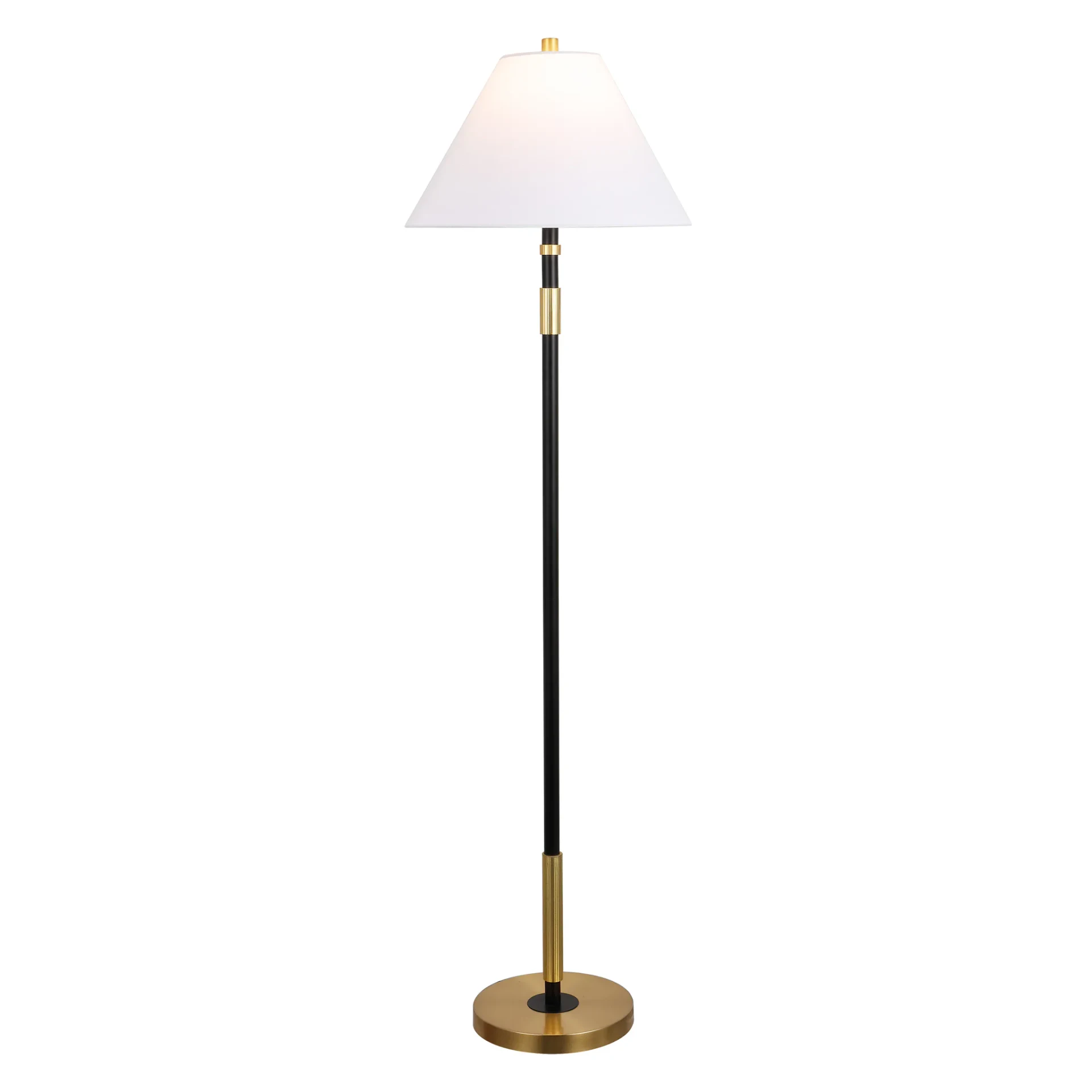 Naora Floor Lamp in Brown / Brass