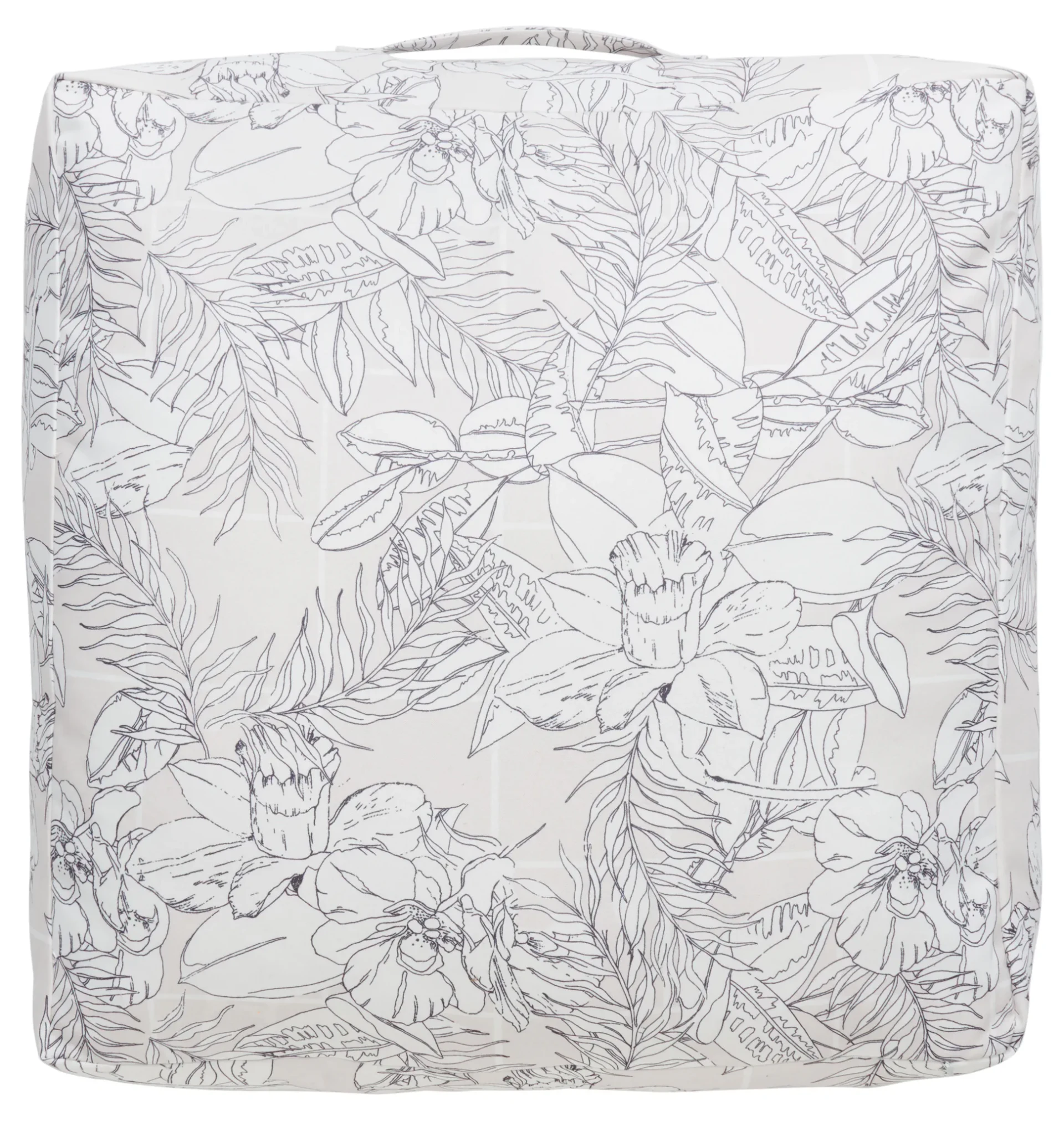 Matlea Floor Pillow in Beige / Gray