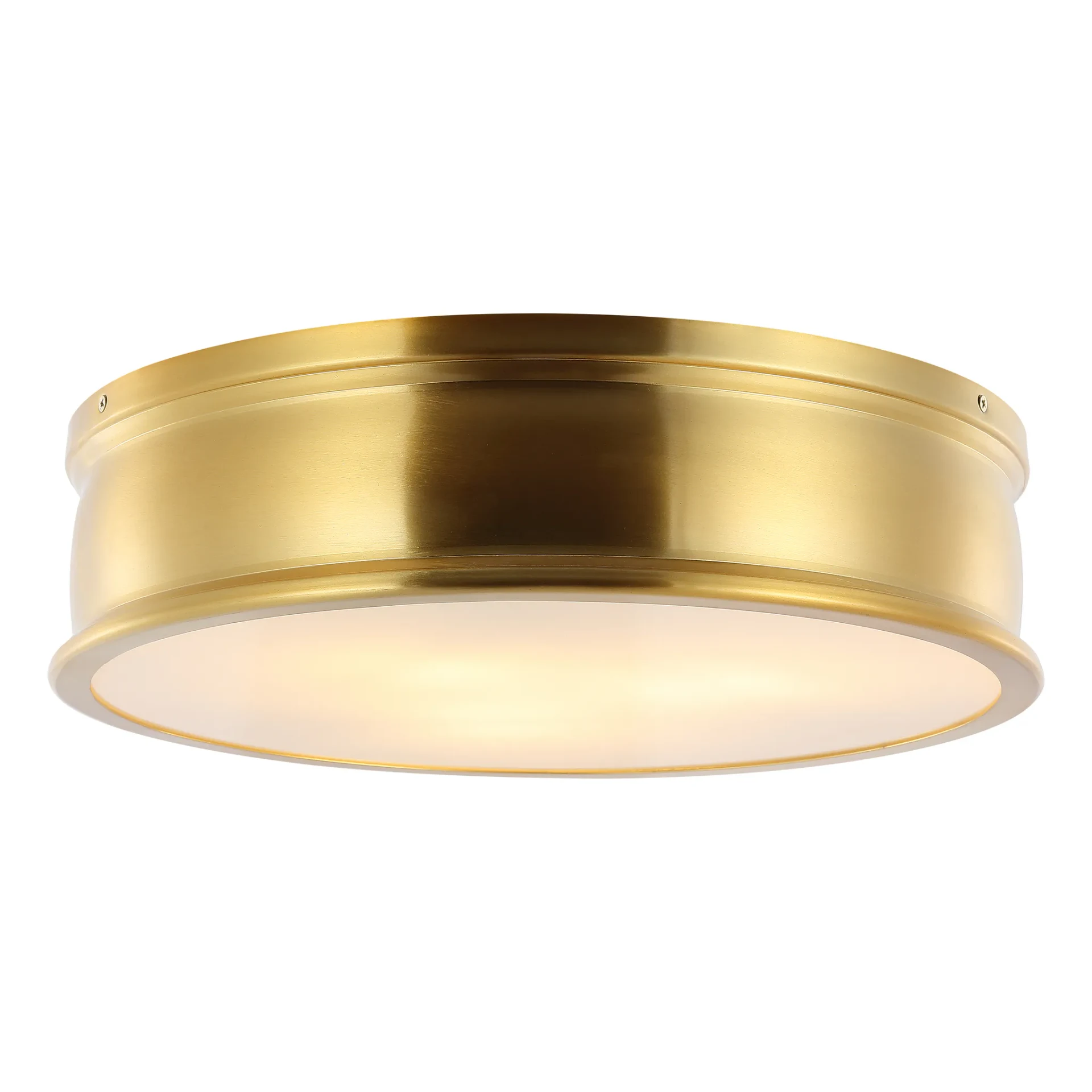 Adria Three-Light Flush Mount in Brass