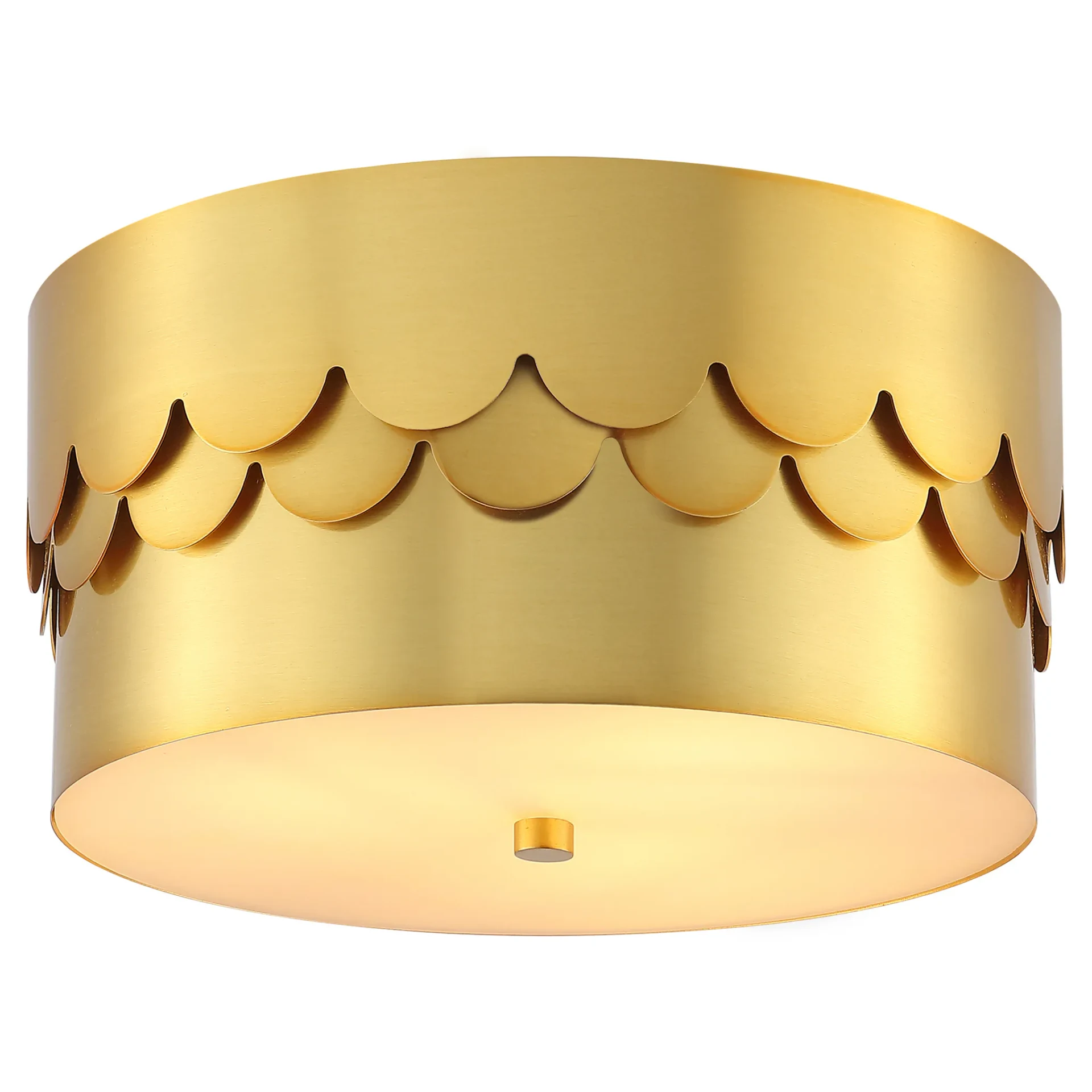 Jimena Three-Light Flush Mount in Brass