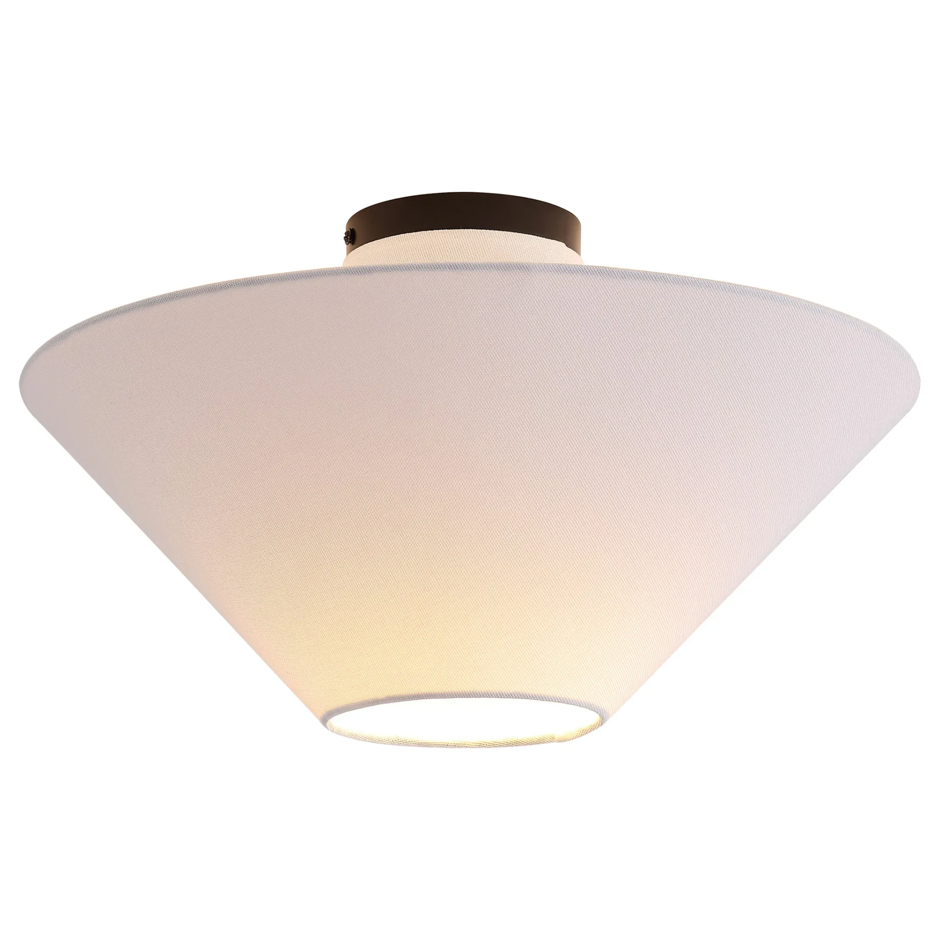 Oisten 18" Flush Mount Light in White / Black