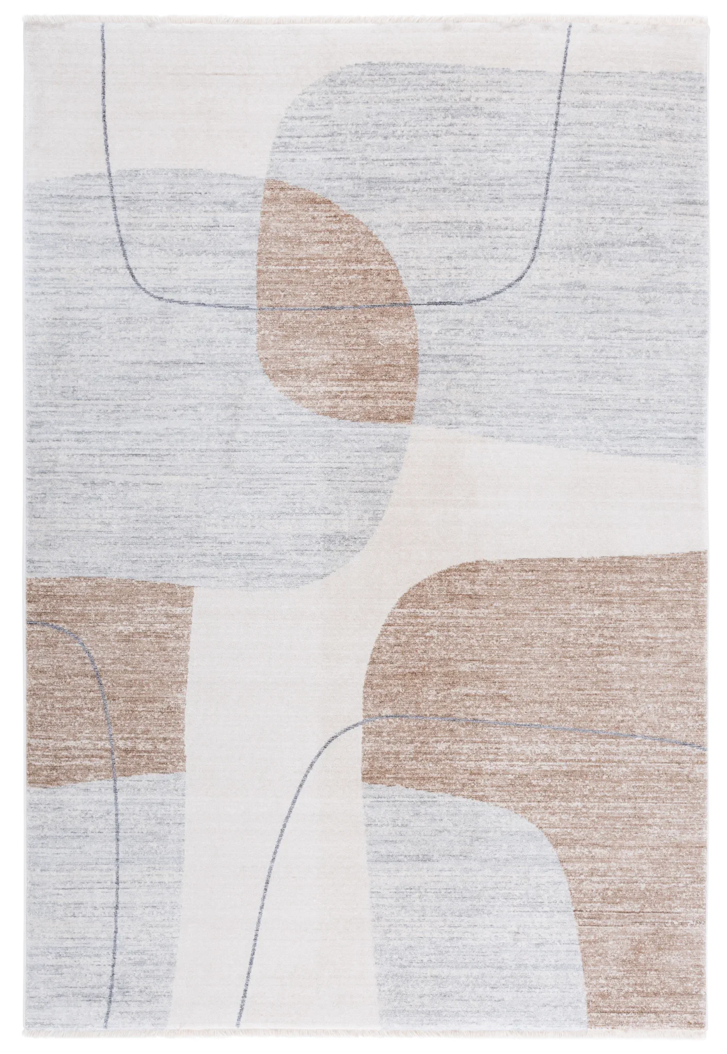 Forum Modern Abstract Rug in Ivory / Gray Brown