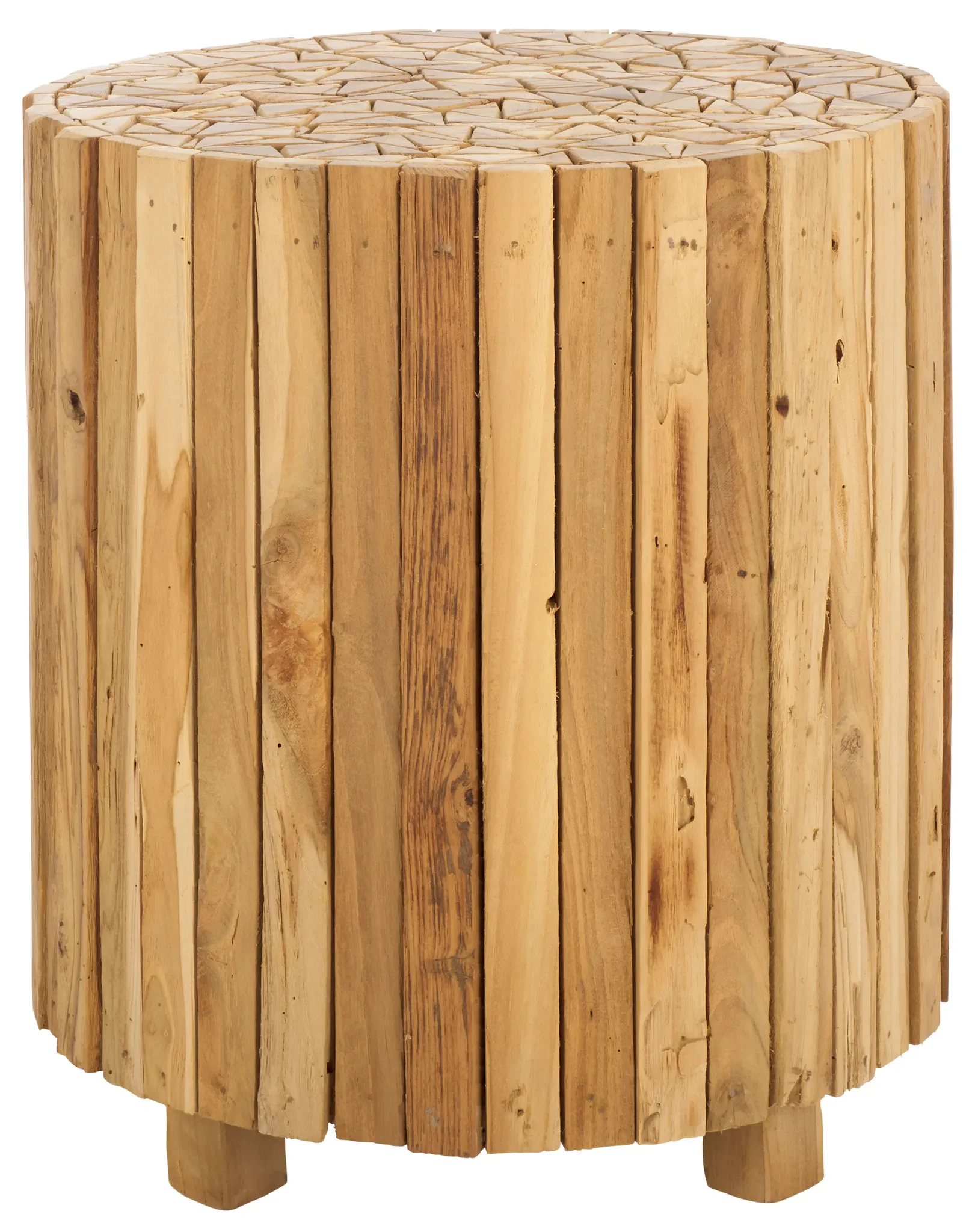 Richmond Round End Table in Medium Oak