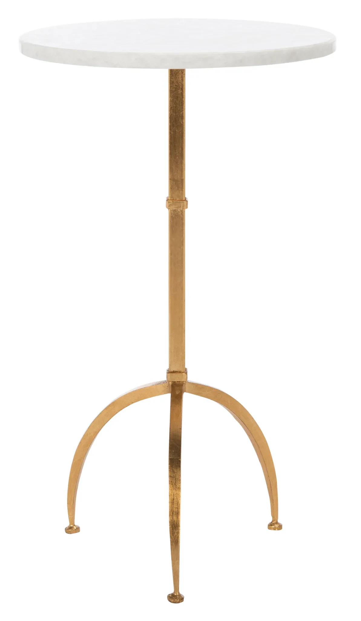 Myrna Accent Table in Gold / White Granite