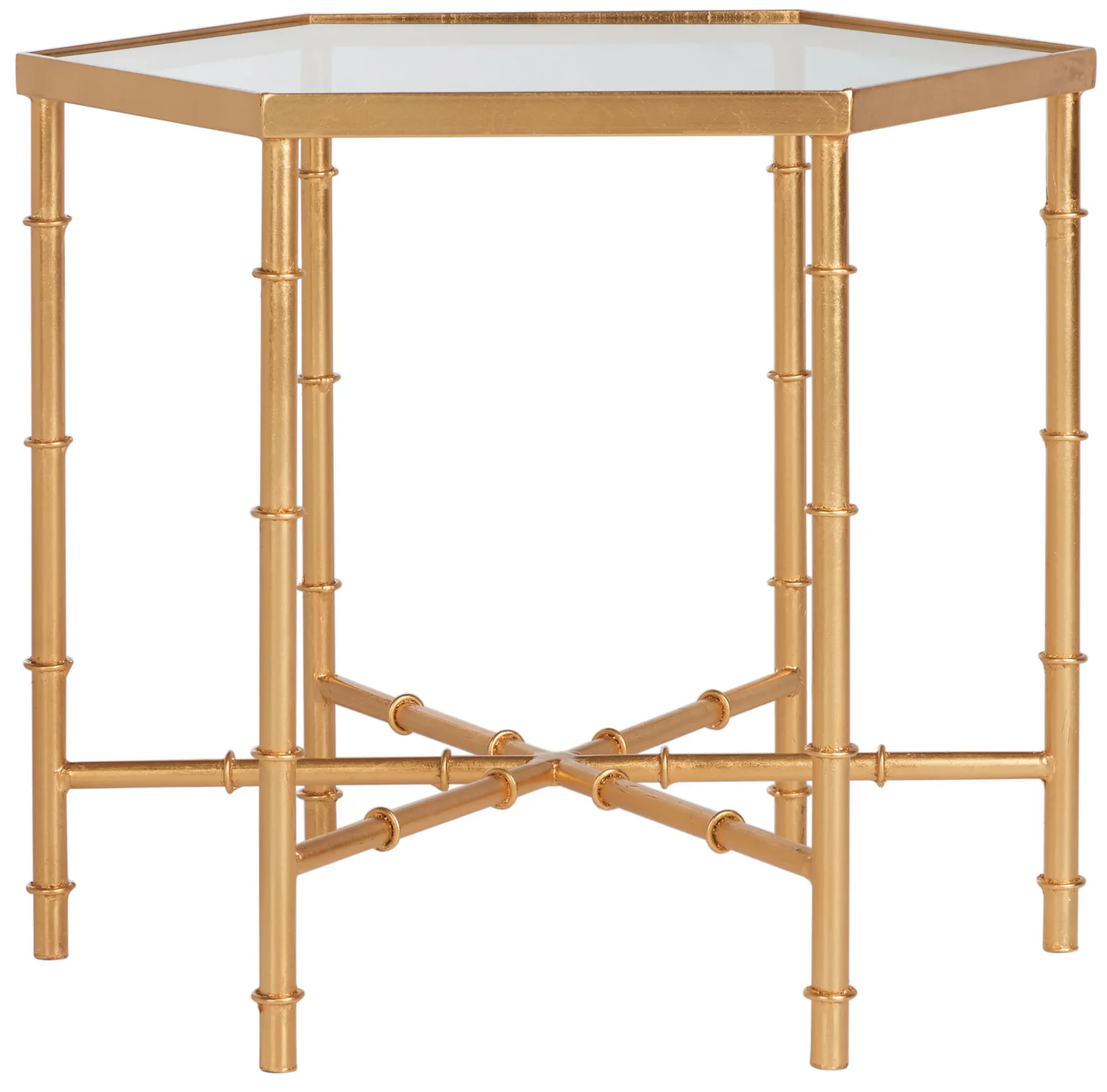Kerri Accent Table in Gold / Clear