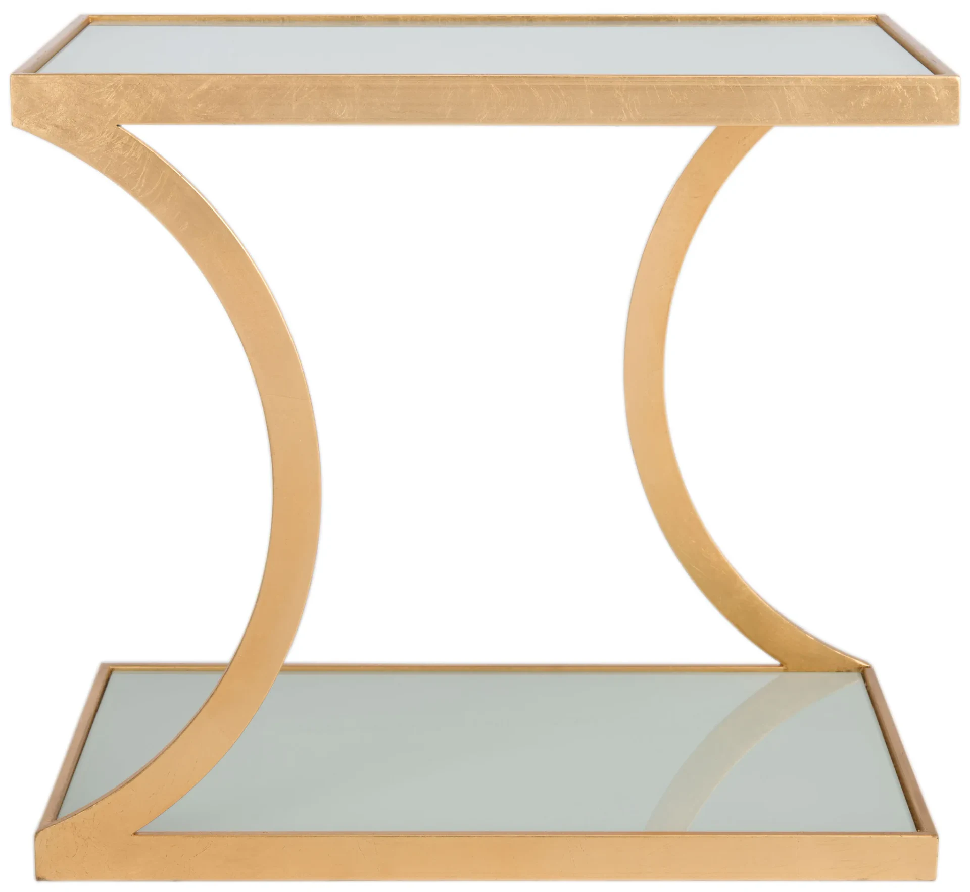 Sullivan Accent Table in Gold / White Clear