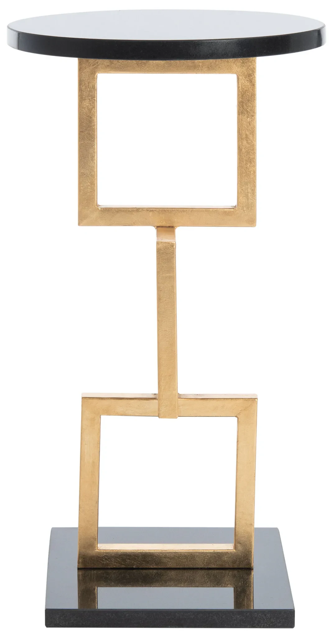 Cassidy Accent Table in Gold / Black Marble