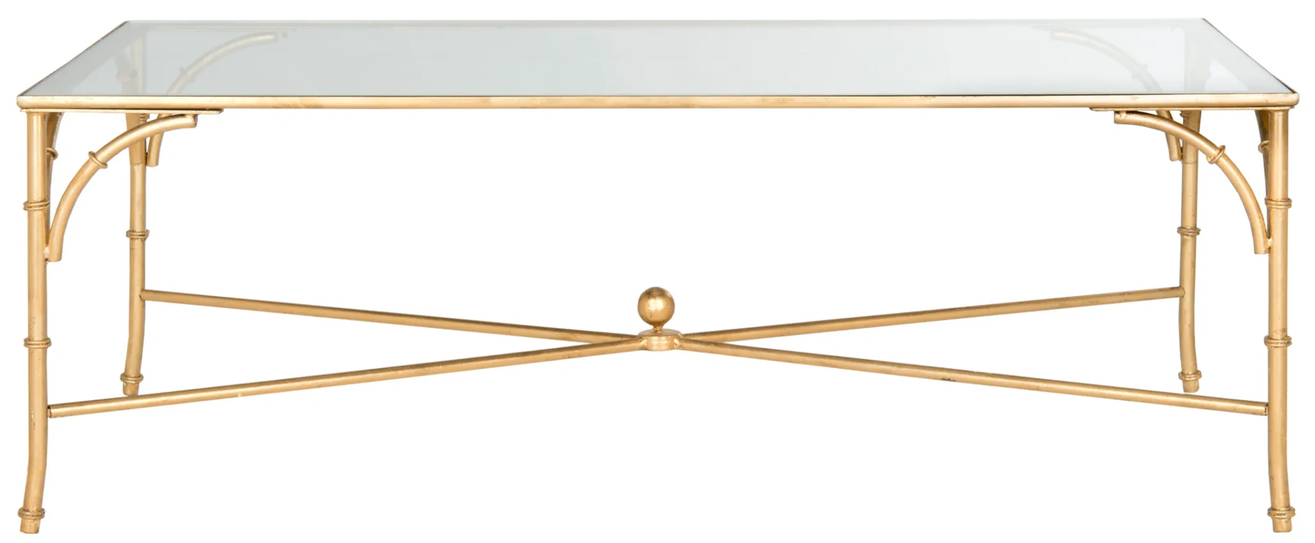 Maurice Coffee Table in Gold / Clear