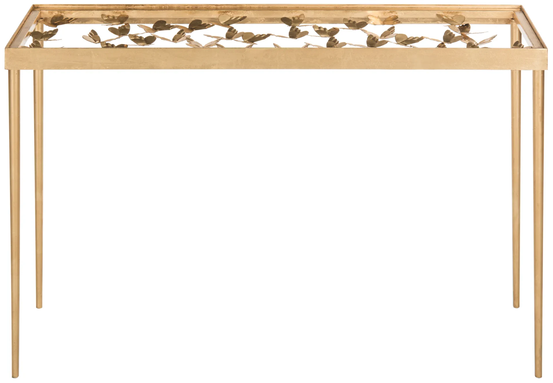 Rosalia Butterfly Console in Gold / Clear