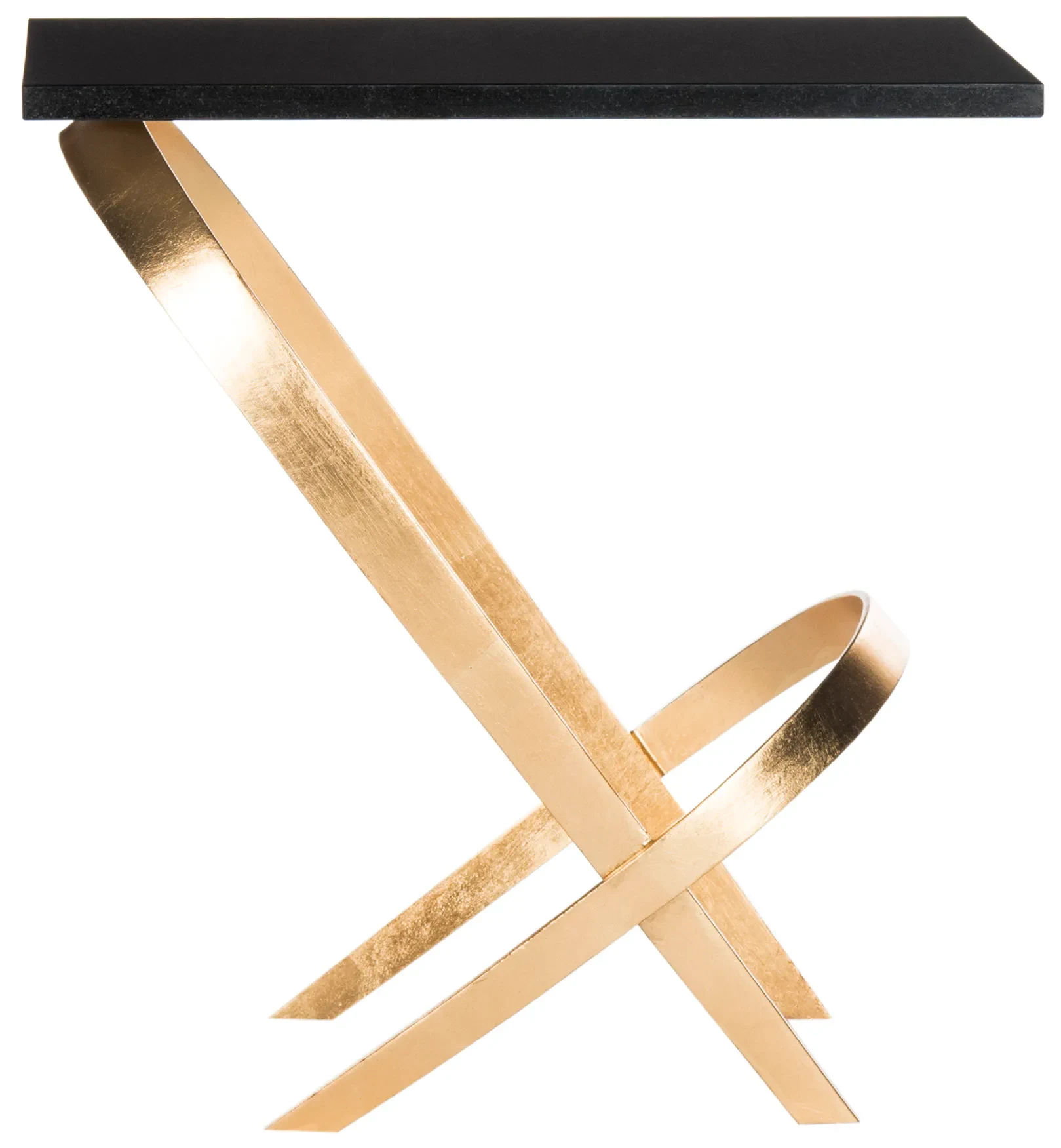 Dovie Side Table in Gold / Black