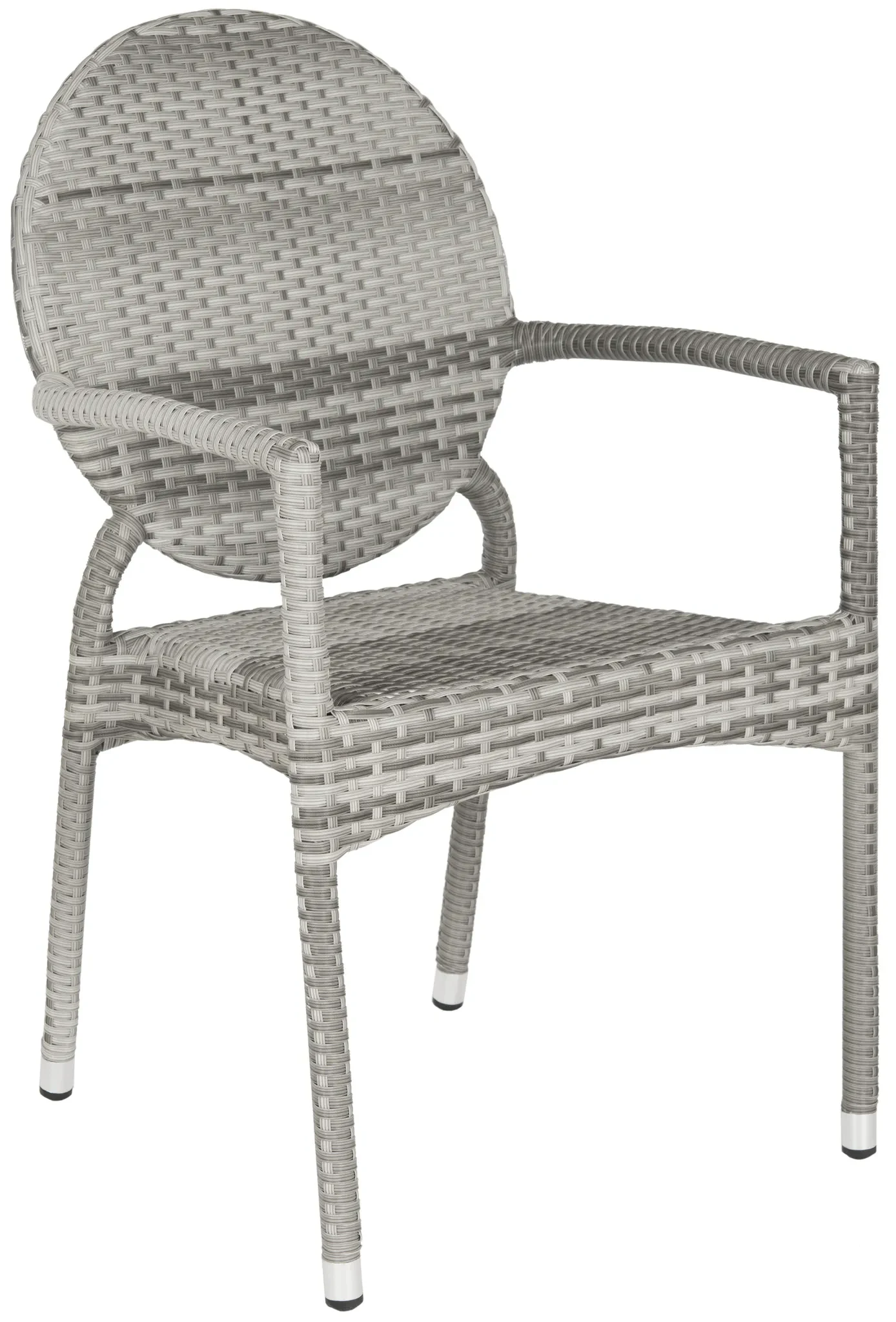 Valdez Stackable Arm Chair (Set of 2) in Gray