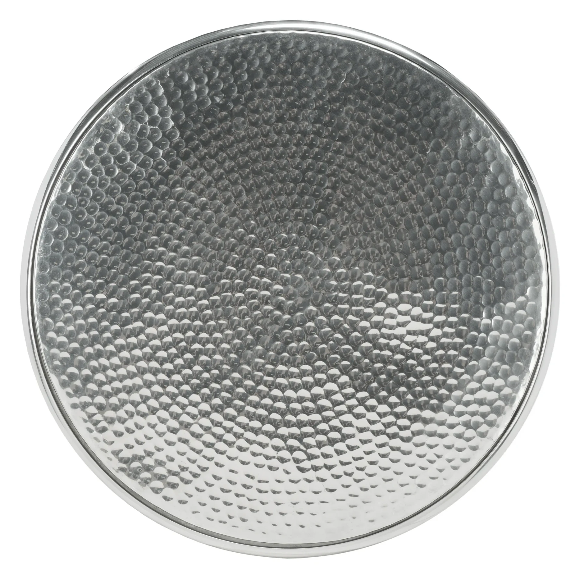 Metal Lace Table Stool in Silver