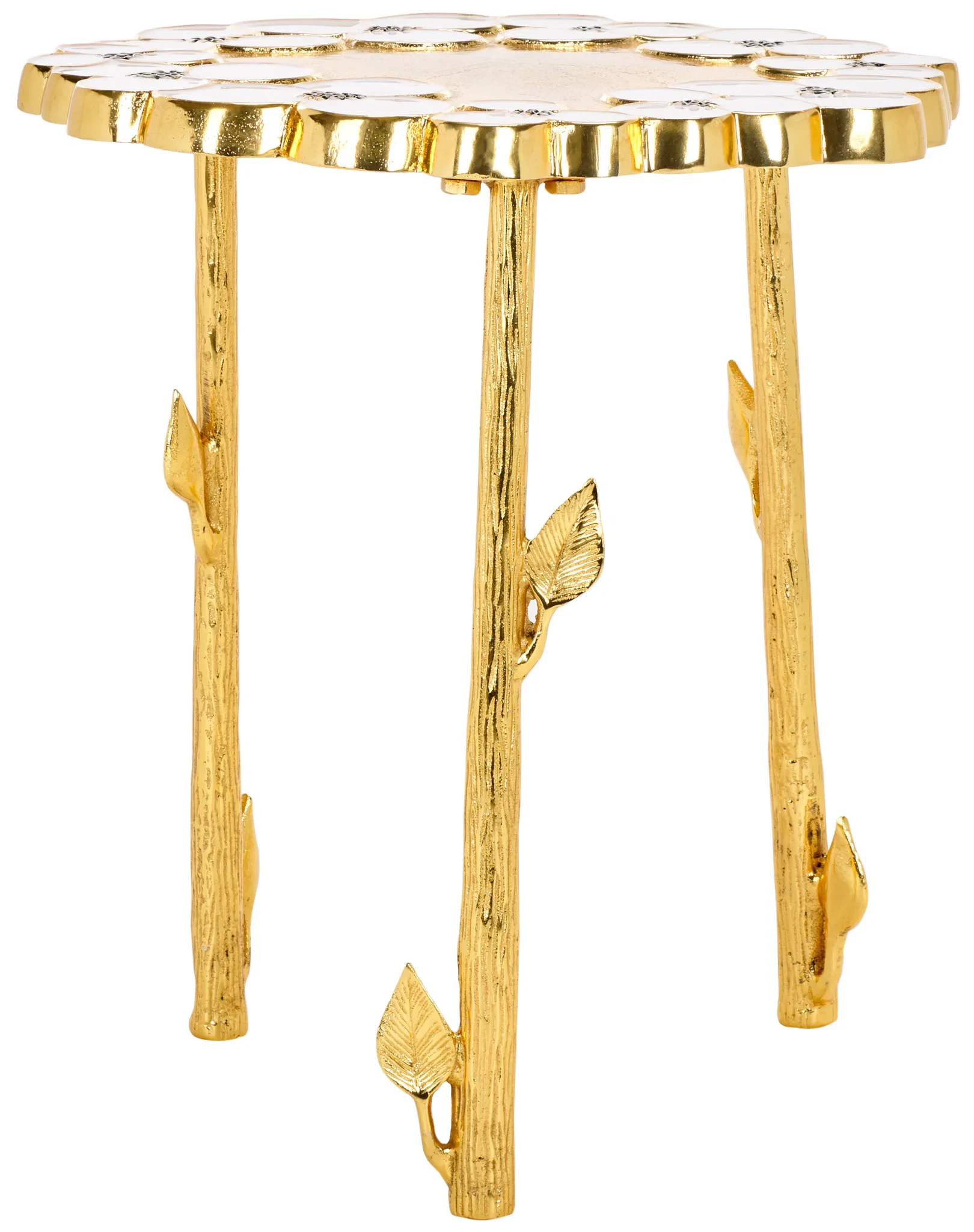 Florance Accent Table in Gold / White