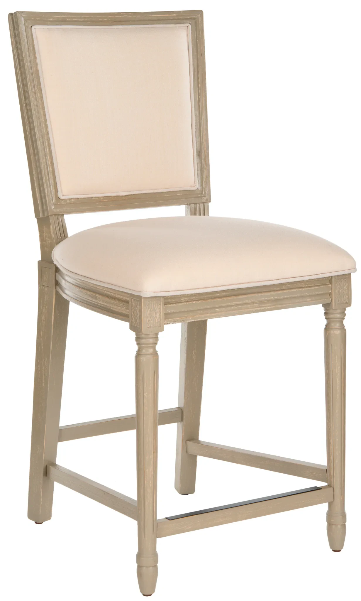 Buchanan Rectangular Counter Stool (Set Of 2) in Light Beige / Rustic Gray