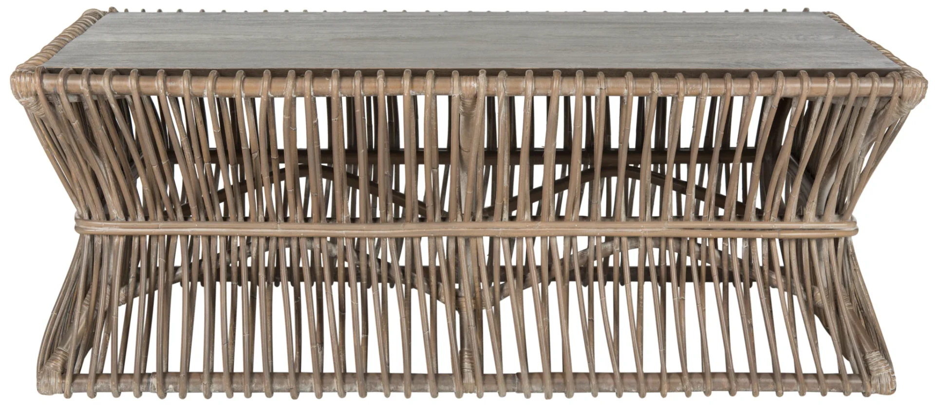 Gensho Coffee Table in Gray White Washed