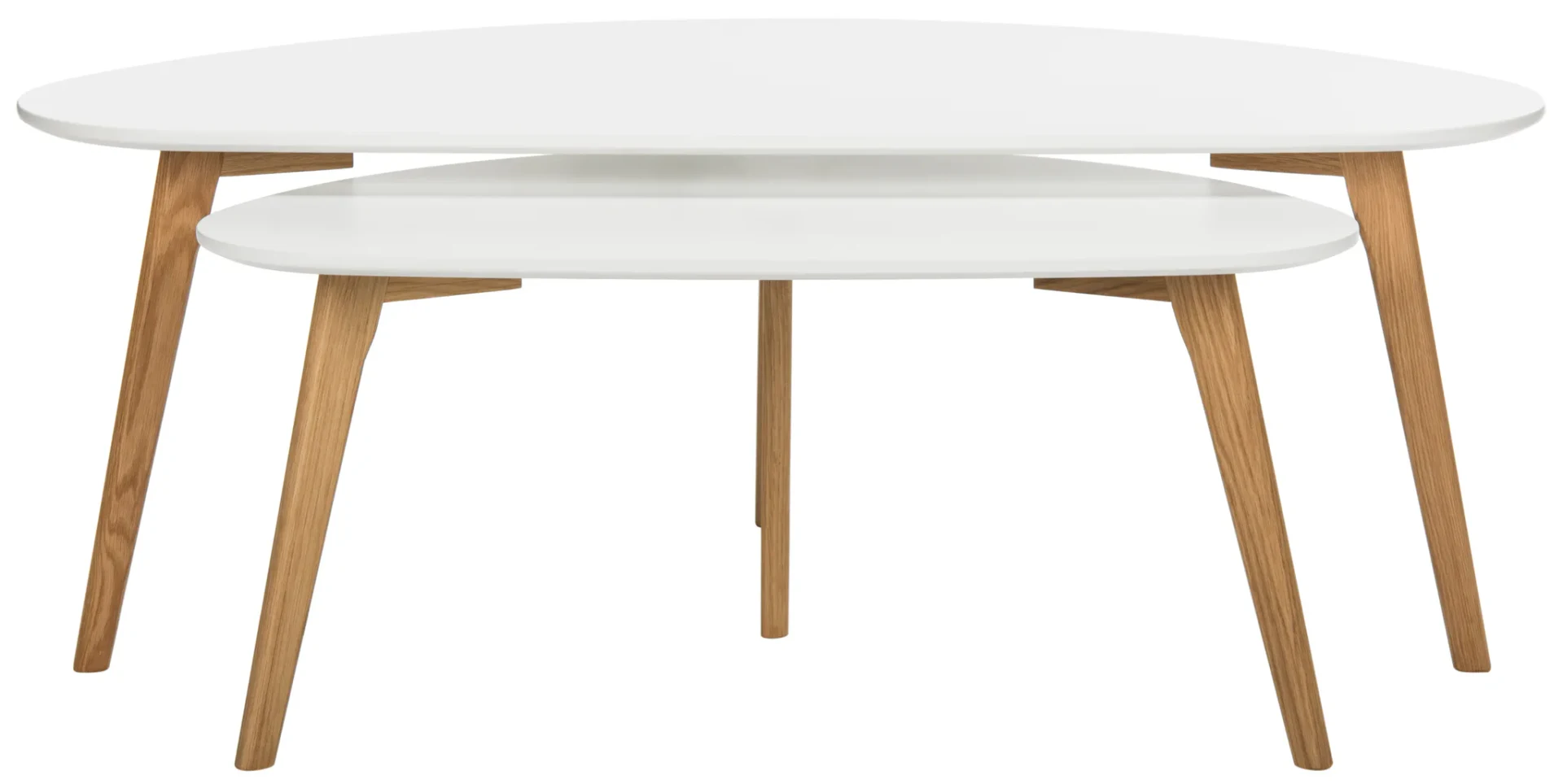 Olida Double Coffee Table in White / Oak