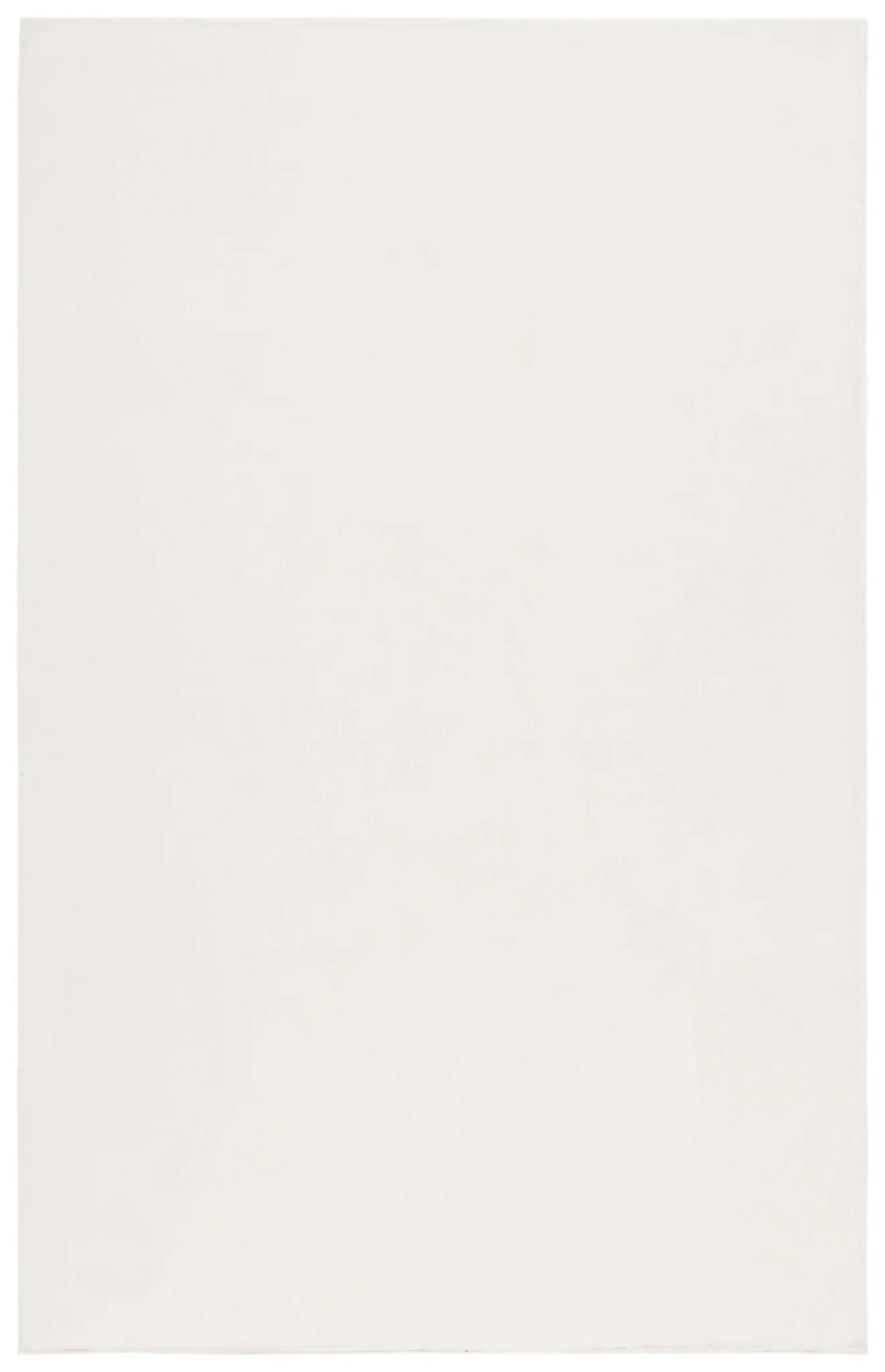 Faux Rabbit Fur Solid Washable Rug in Beige