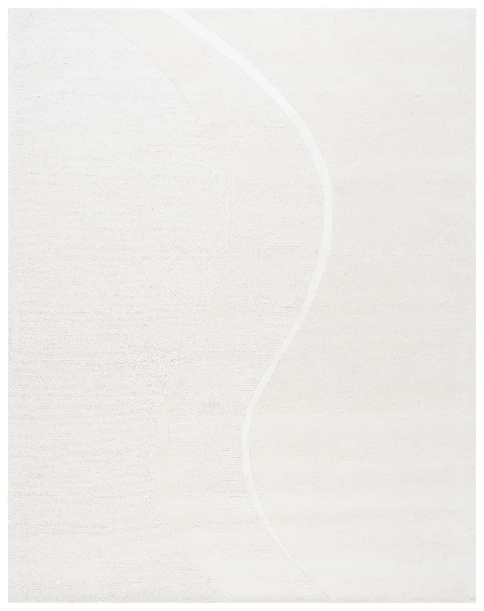 Fifth Avenue Wavy Line Hand-Tufted Rug in Ivory