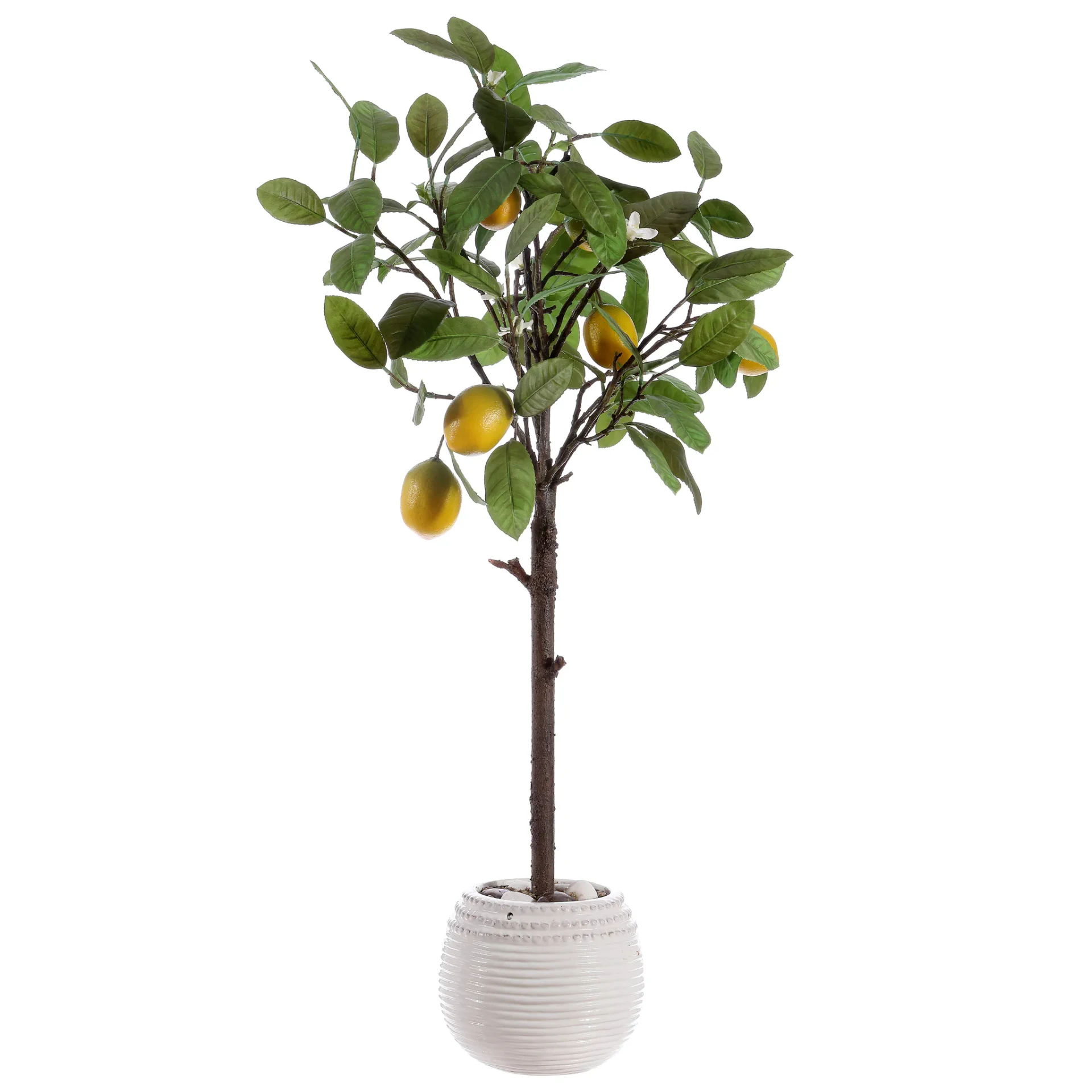 Faux 36" Potted Lemon Tree in Pot / White